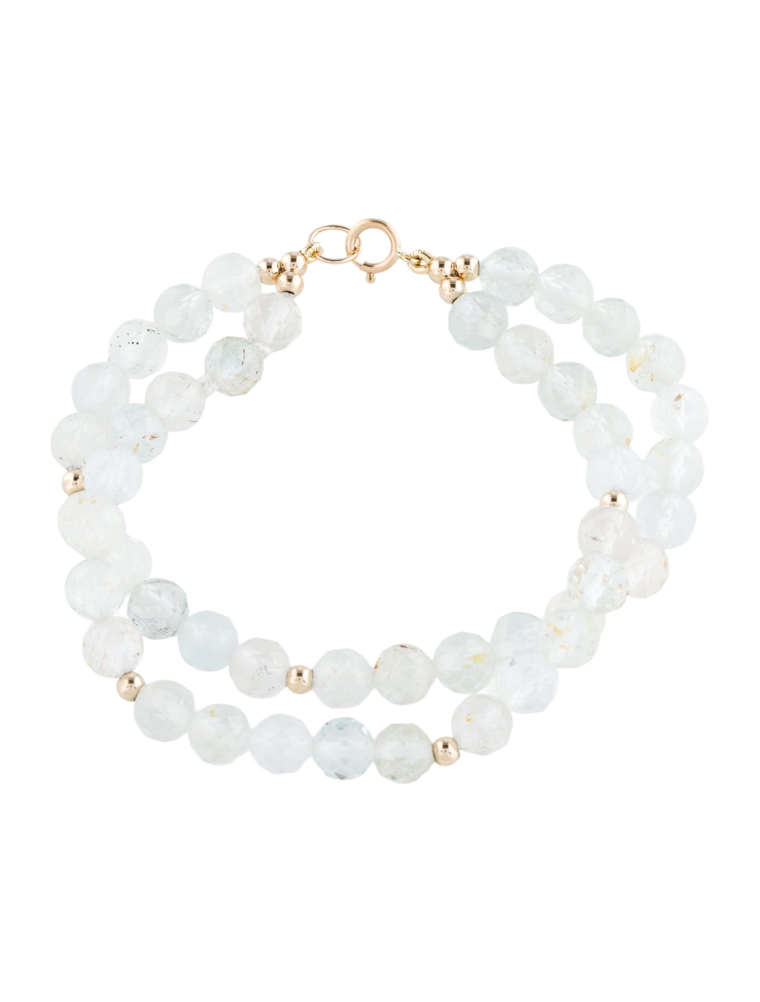 Bracelet 14K Topaz Double Strand Bead Bracelet