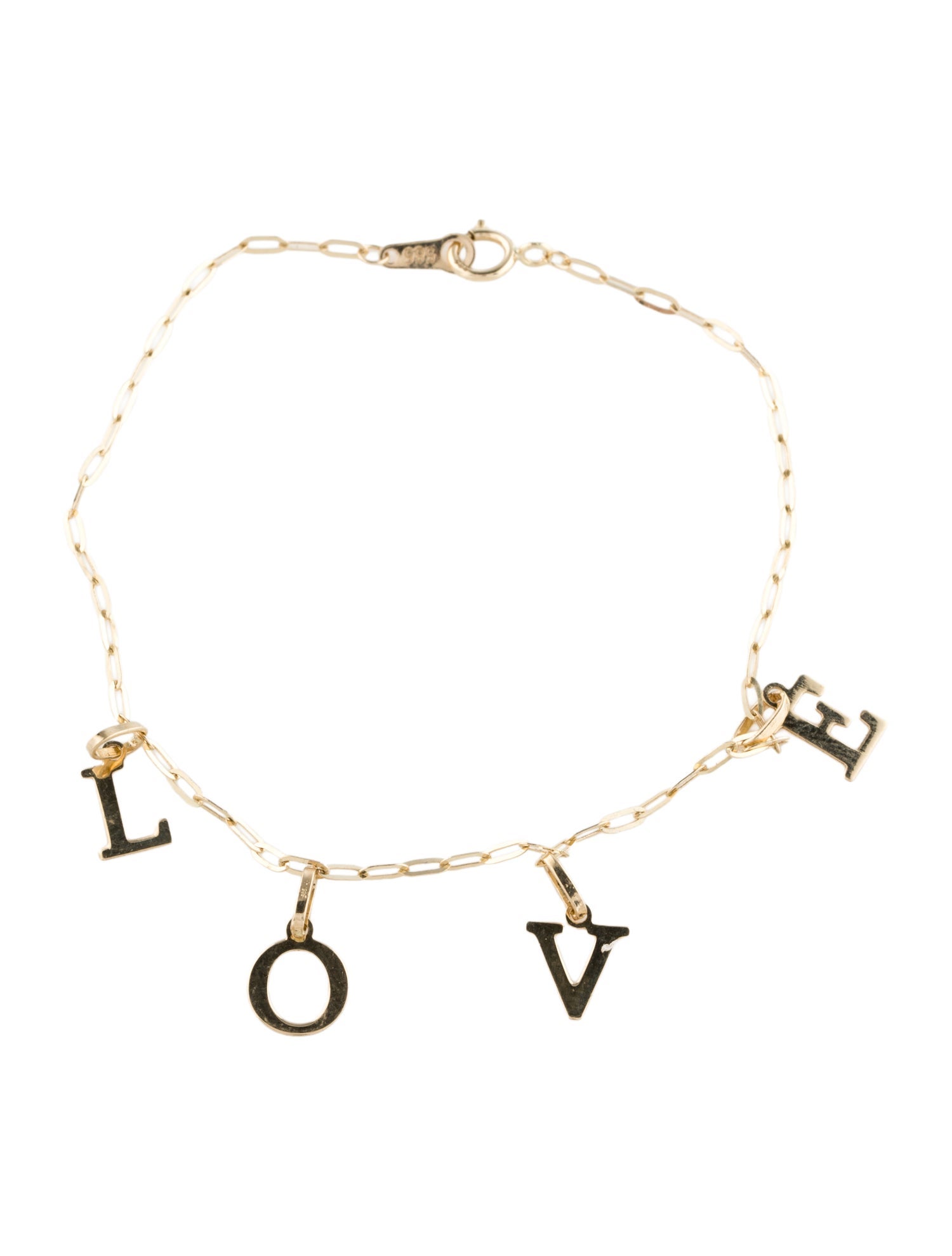 Bracelet 14K 'LOVE' Charm