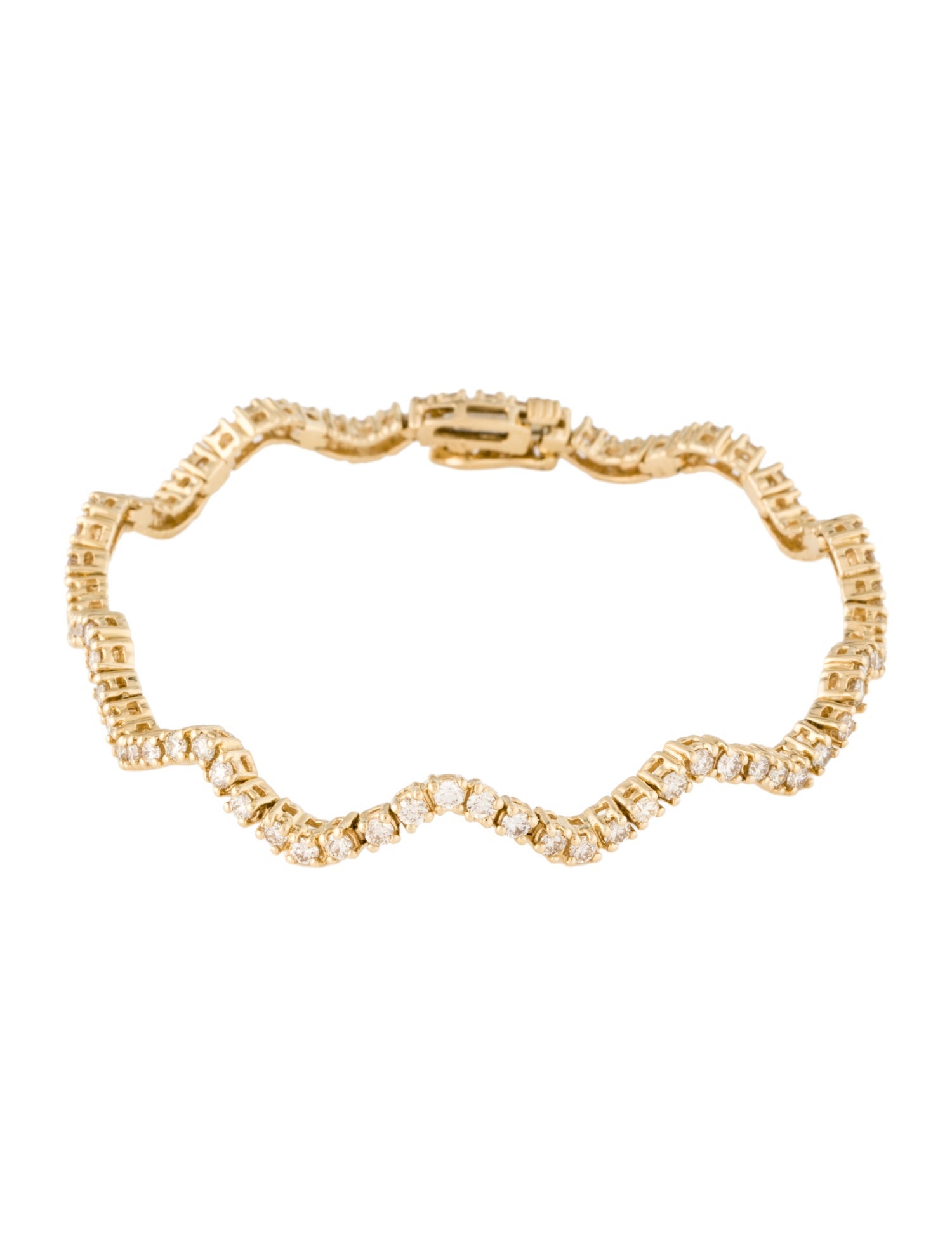 Bracelet 14K 2.65ctw Diamond Wave Tennis Bracelet