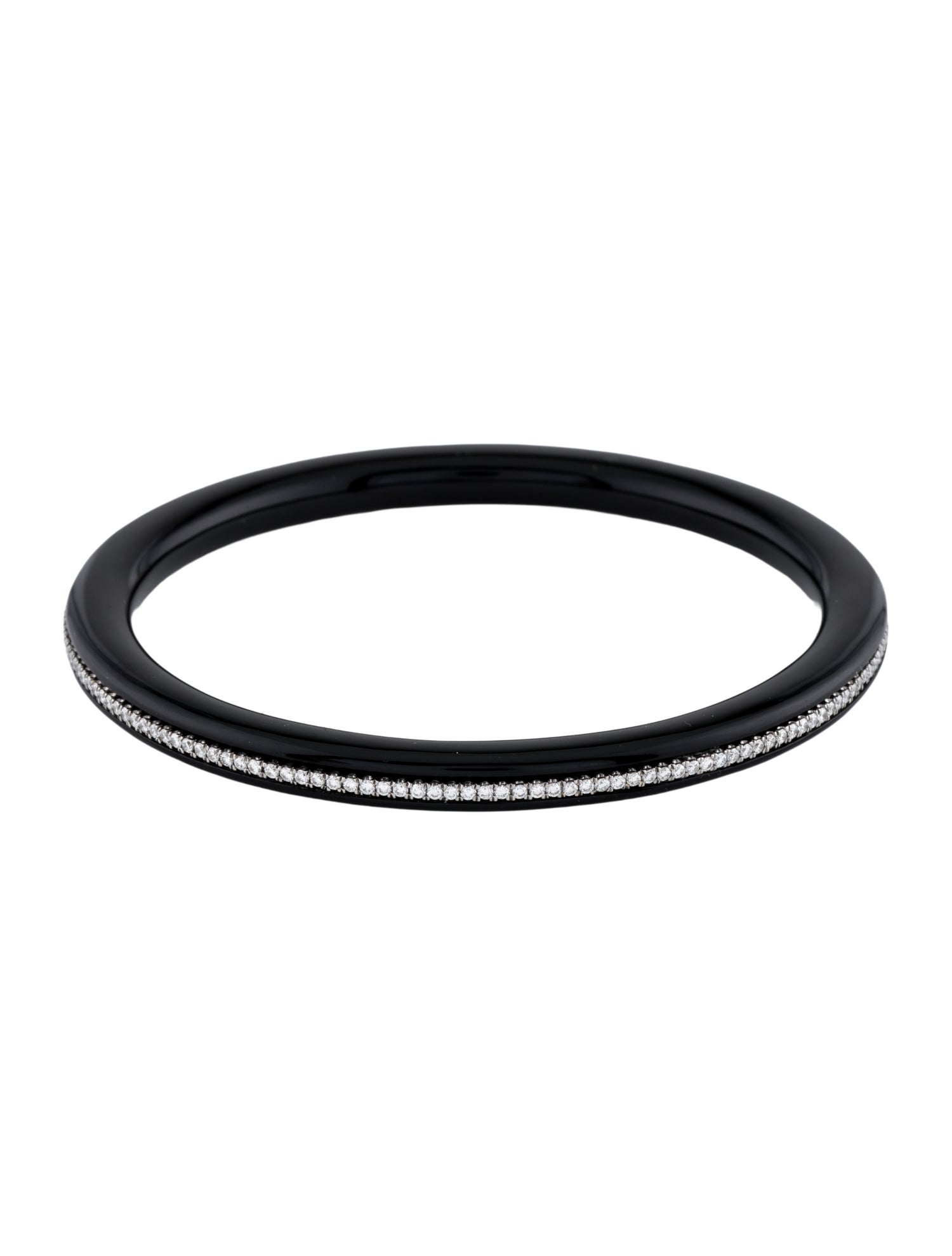 Bracelet 18K Onyx & Diamond Bangle