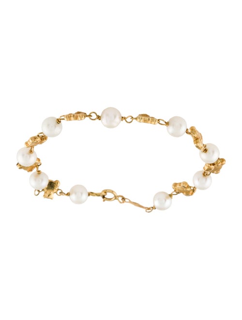 Bracelet 18K Pearl Teddy Bear Station Bracelet