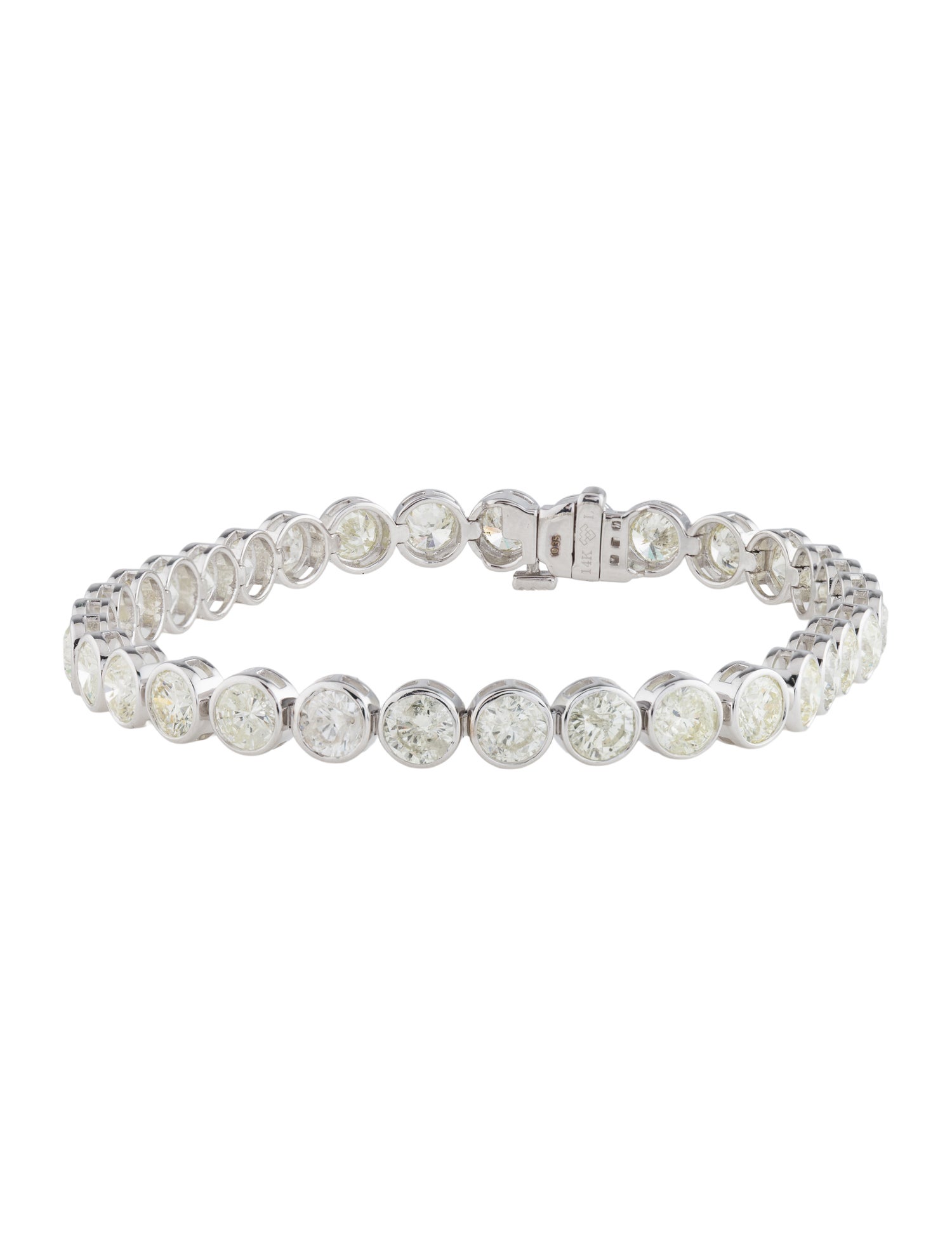 Bracelet 14K 10.35ctw Diamond Bezel Tennis Bracelet