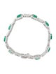 Bracelet 18K 6.47ctw Emerald & Diamond Link Bracelet
