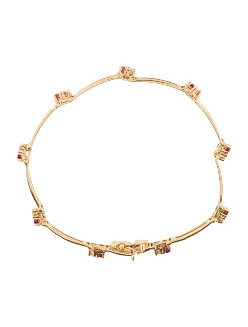 Bracelet 14K Ruby & Diamond Link Bracelet