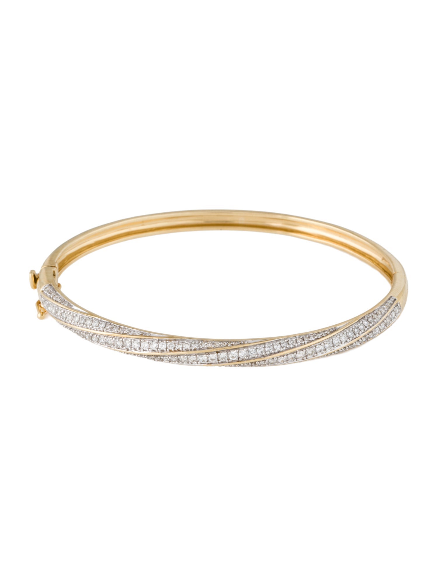 Bracelet 14K 1.0ctw Diamond Hinged Bangle