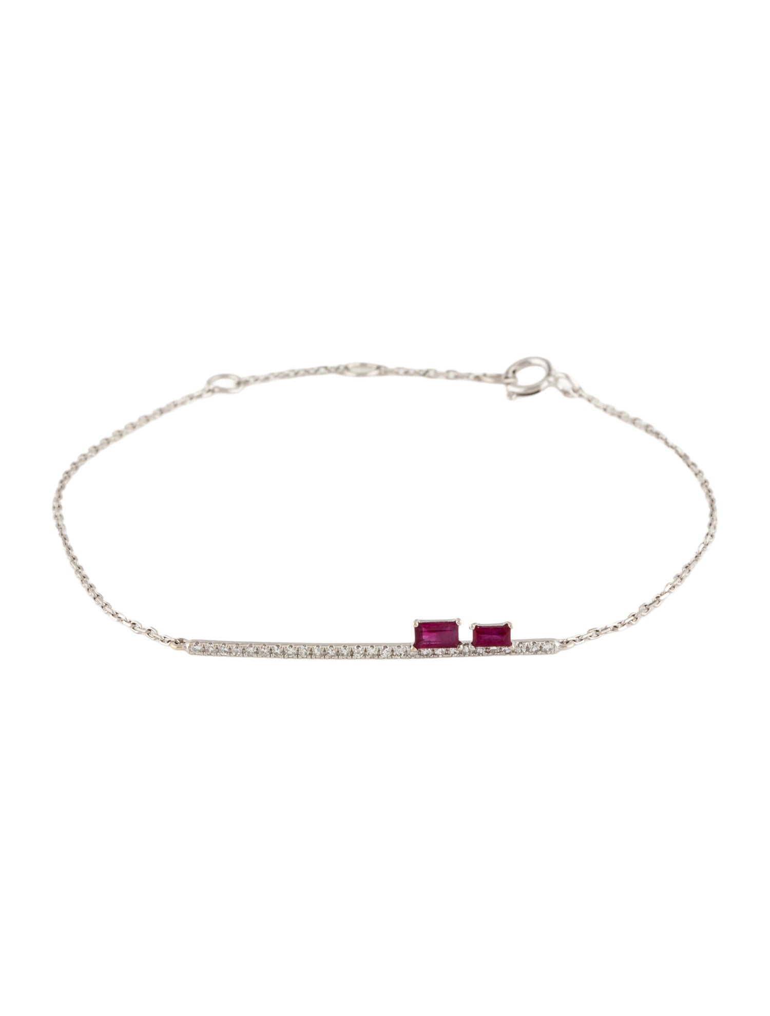 Bracelet 18K Ruby & Diamond Link