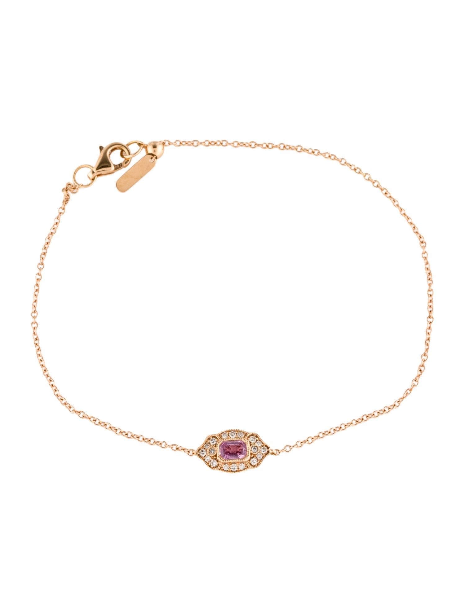 Bracelet 18K Sapphire & Diamond Link