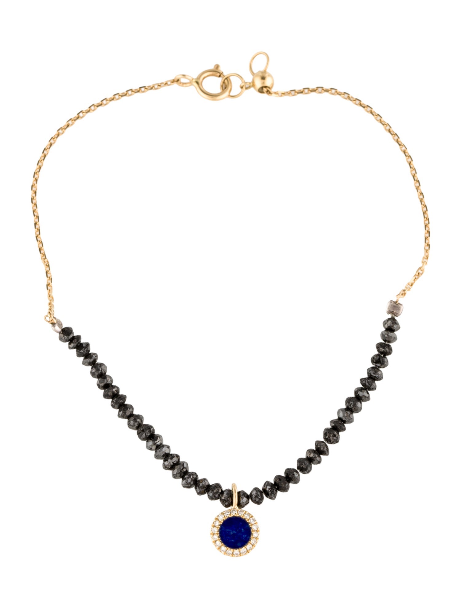 Bracelet 18K Lapis Lazuli & Diamond Bead