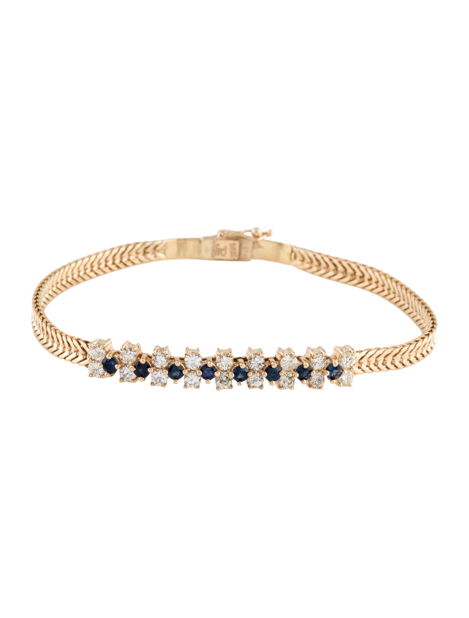 Bracelet 14K Sapphire & Diamond