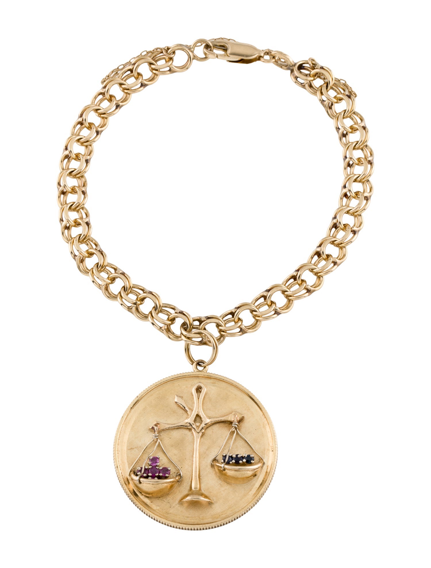 Bracelet 14K Sapphire Charm