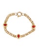 Bracelet 18K Coral Station Link Bracelet