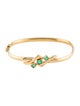 Bracelet 18K Emerald Hinged Bangle