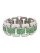 Bracelet 18K Tsavorite Garnet & Diamond Link Bracelet