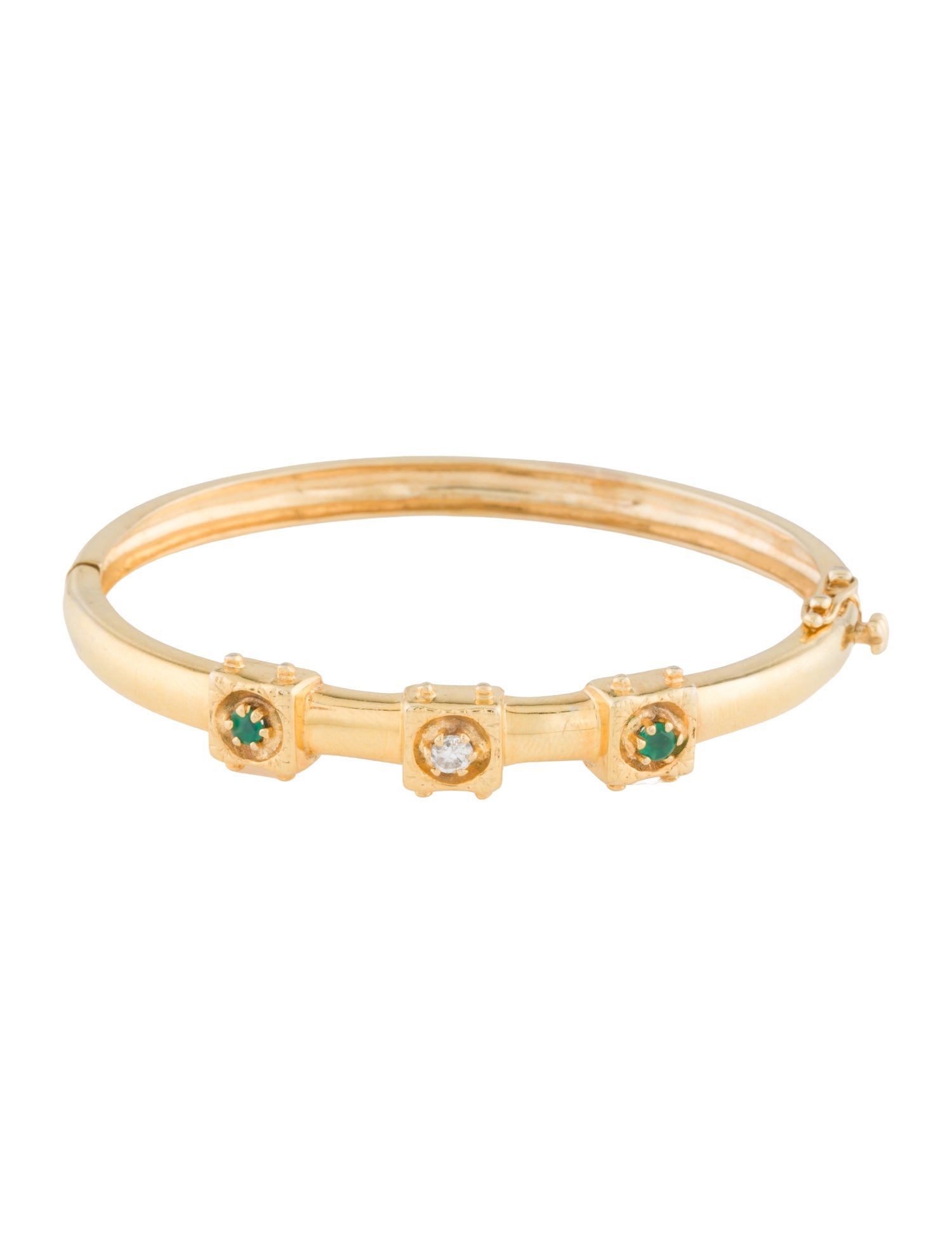 Bracelet 14K Dyed Chalcedony & Diamond Bangle