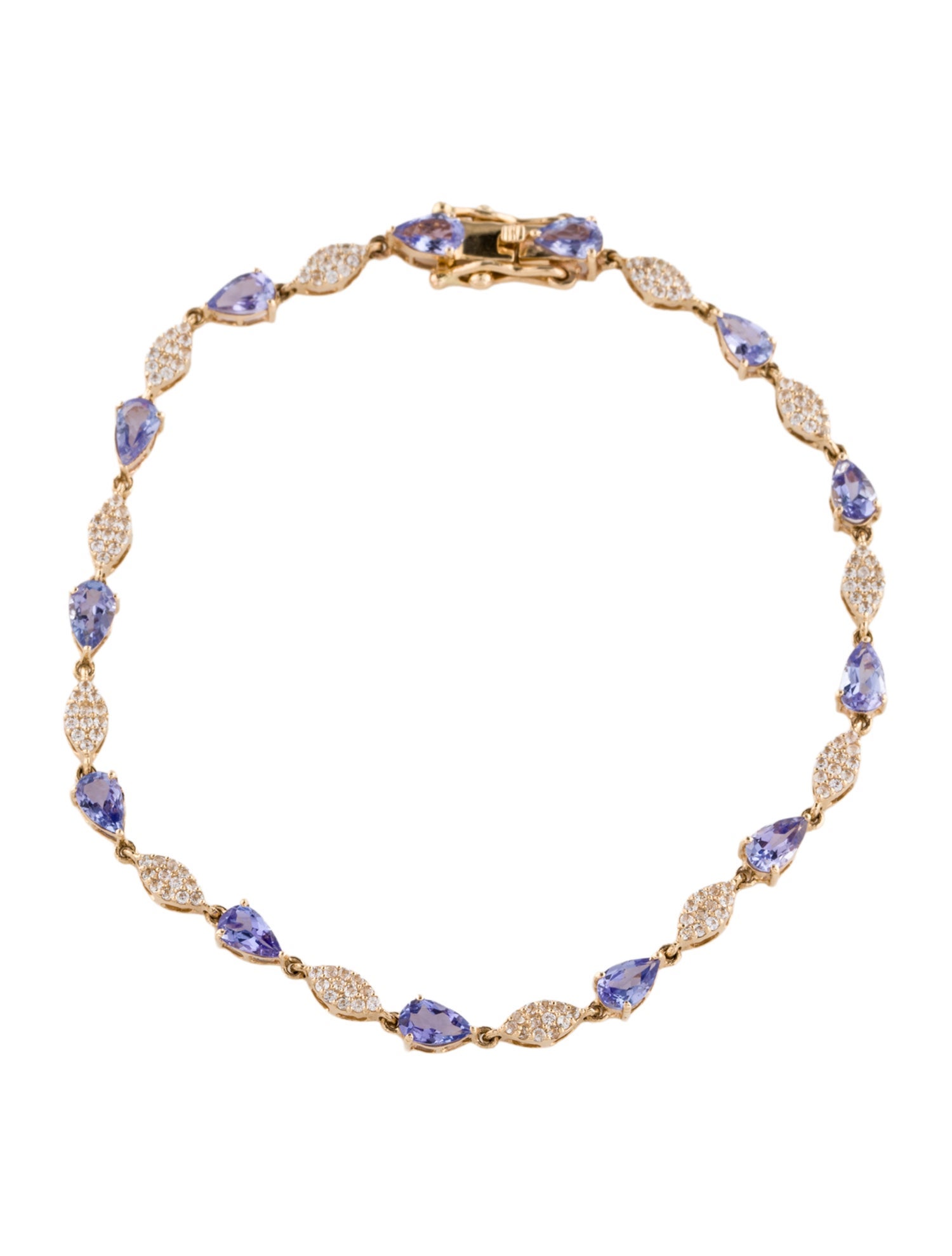 Bracelet 14K Tanzanite & Sapphire Station