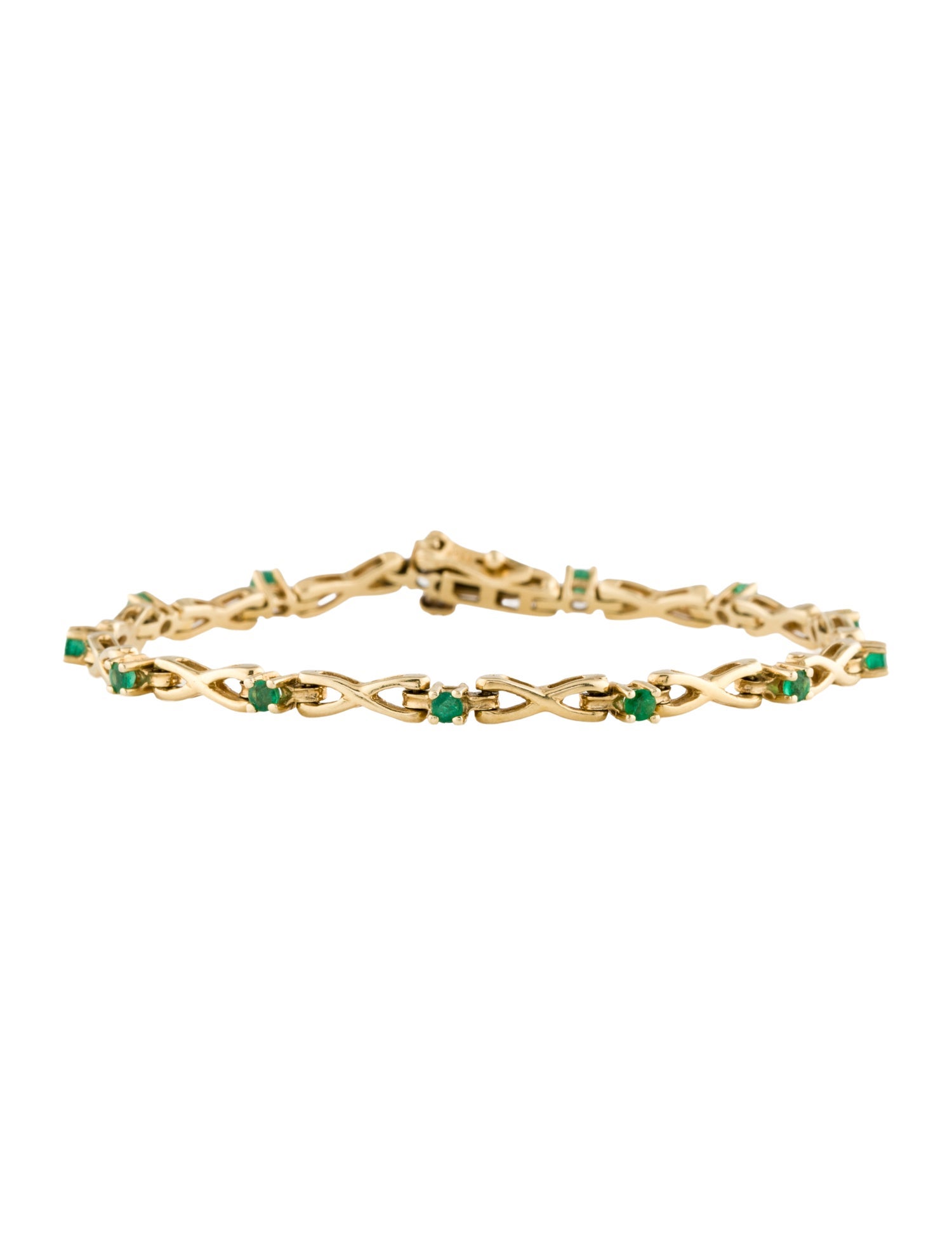 Bracelet 14K Emerald Link