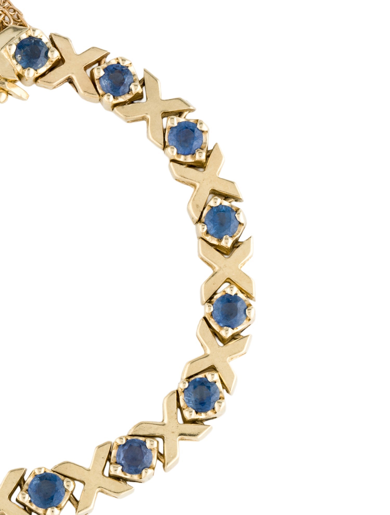 Bracelet 14K 3.49ctw Sapphire Link