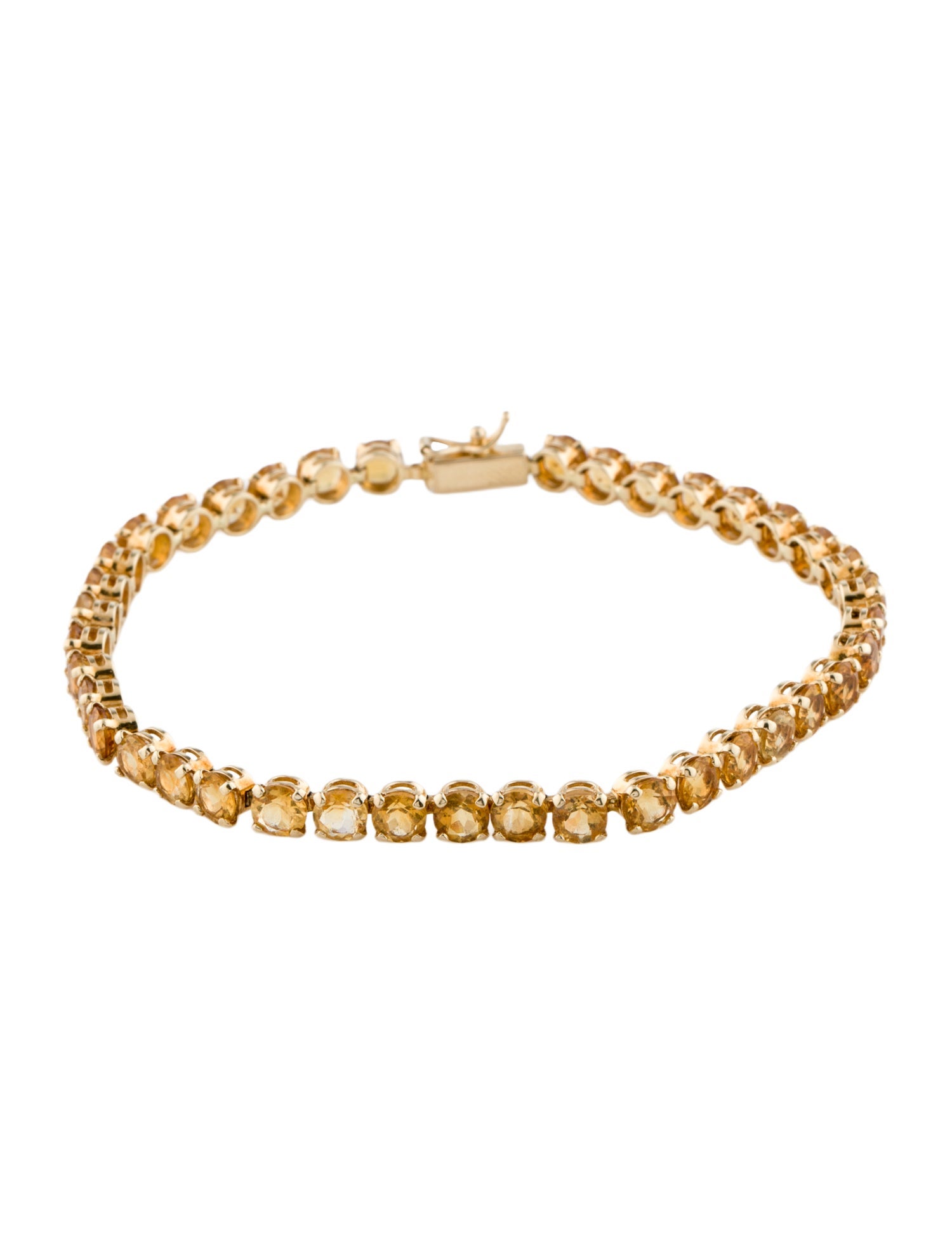 Bracelet 14K 8.58ctw Citrine Tennis