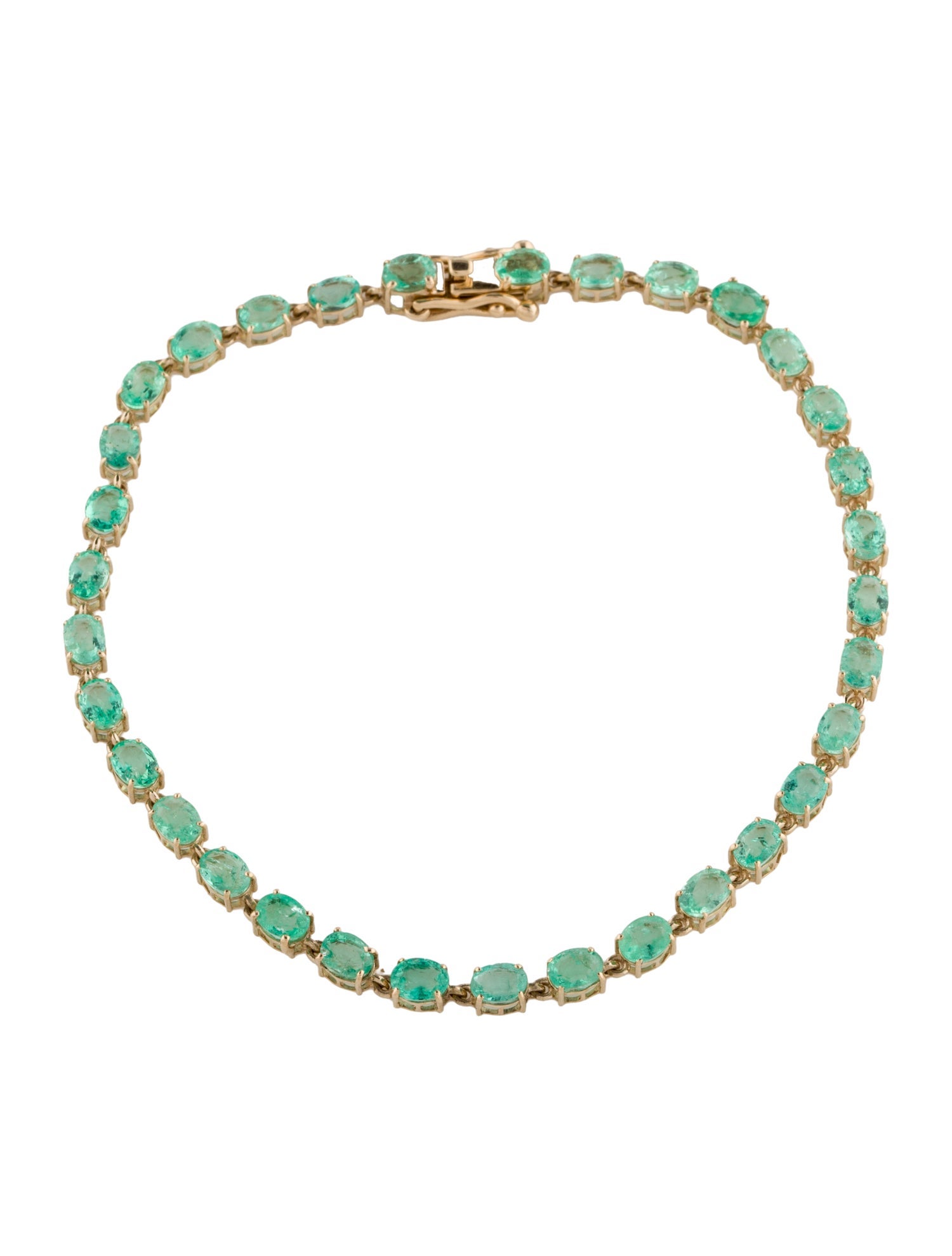 Bracelet 14K 3.56ct Emerald Link