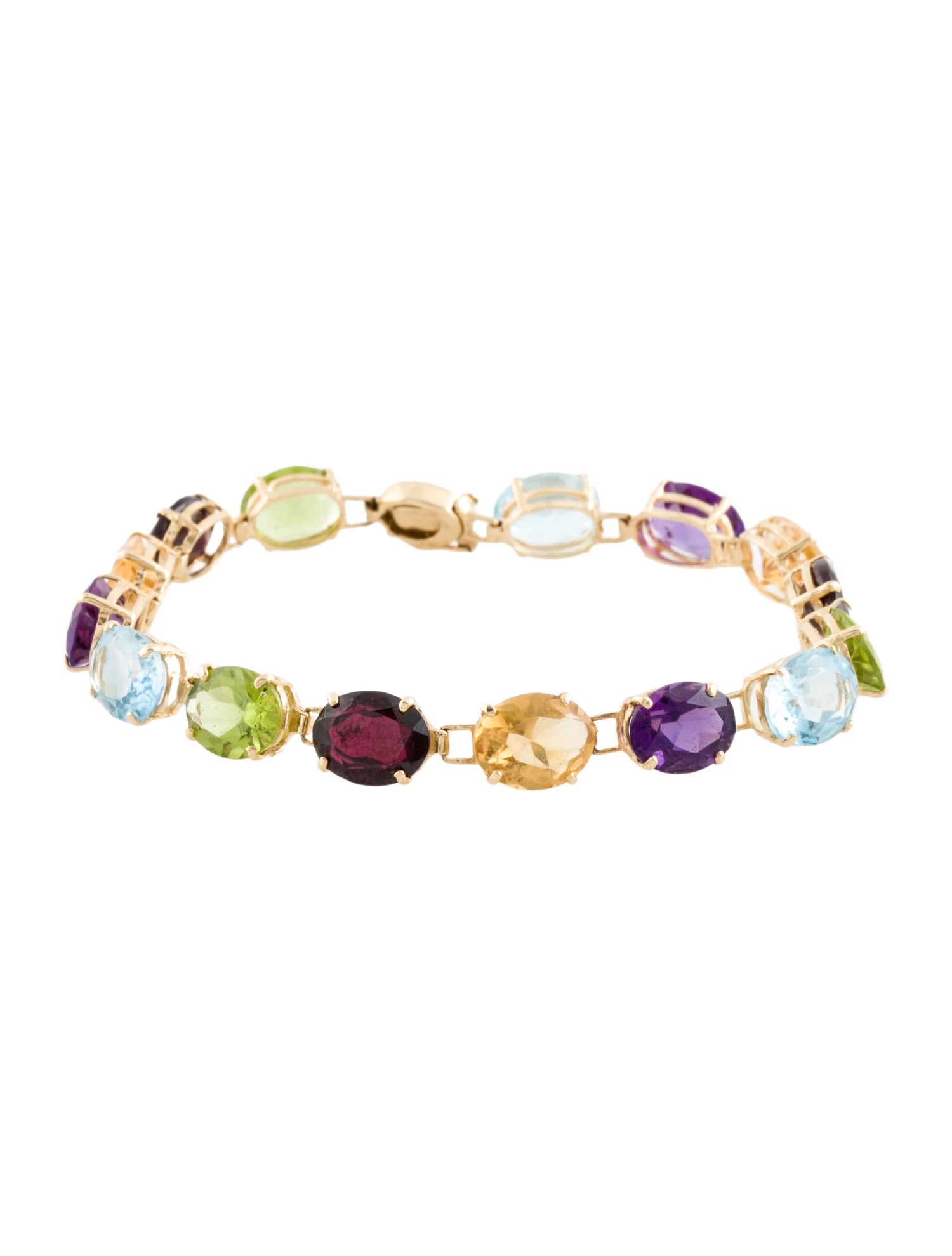 Bracelet 14K Multistone Link