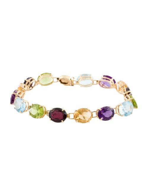 Bracelet 14K Multistone Link