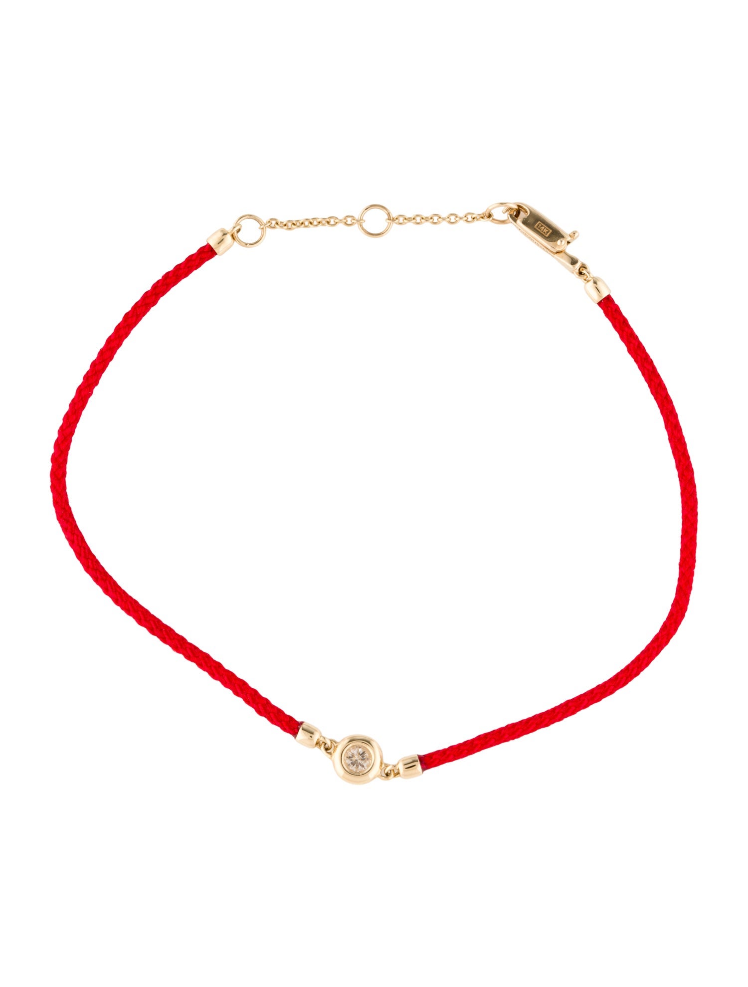 Bracelet 14K Diamond Cord Station Bracelet