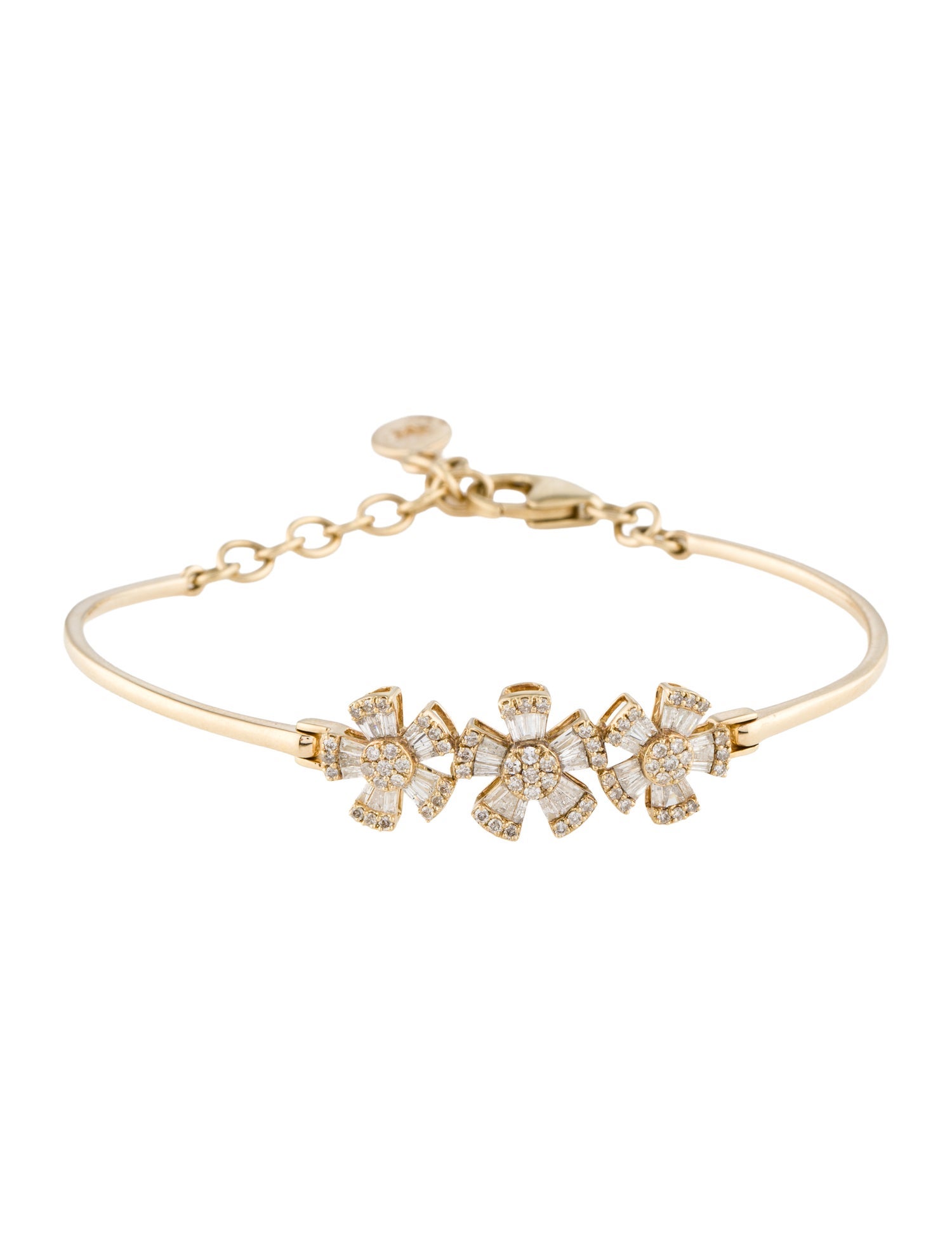 Bracelet 14K Diamond Flower Link