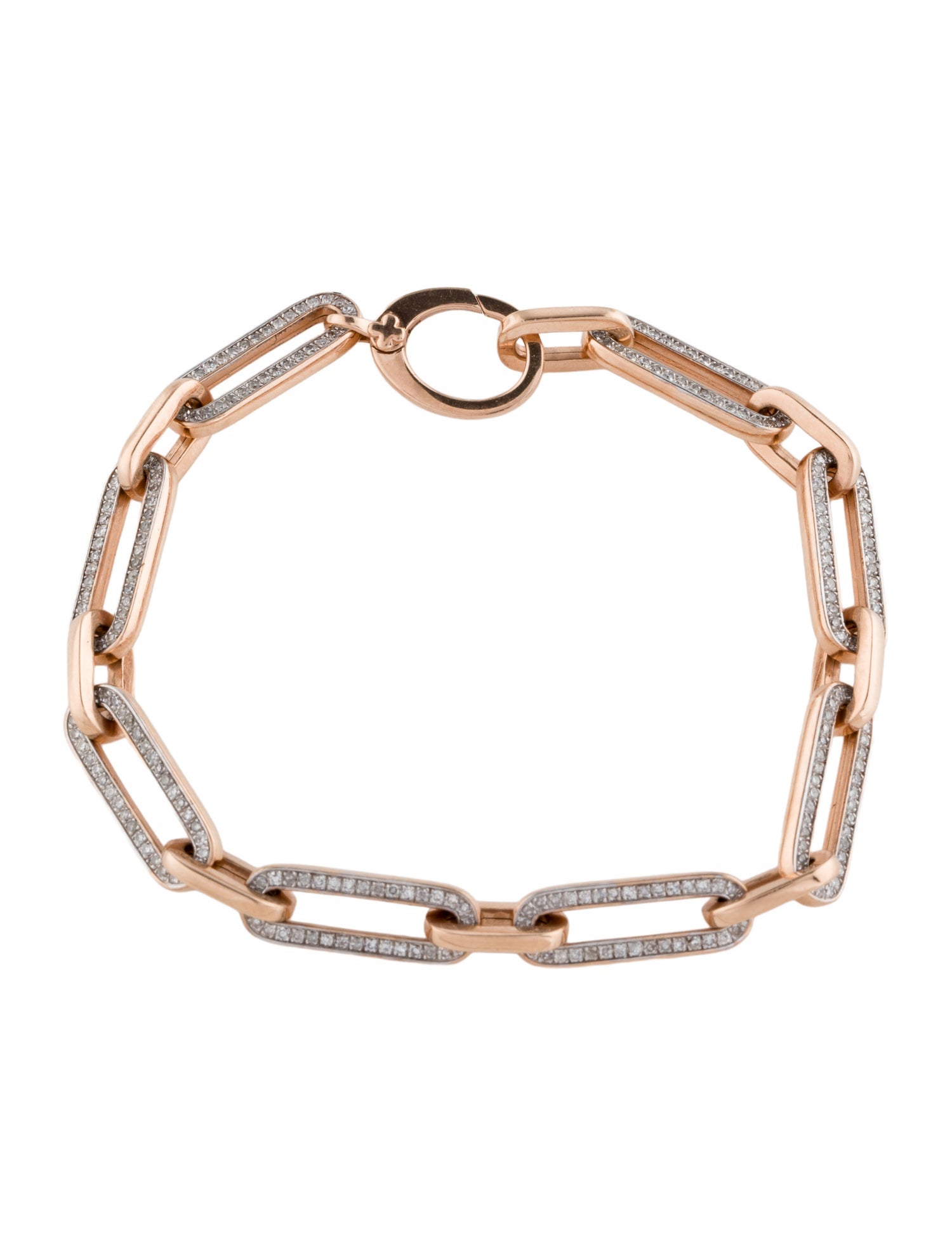 Bracelet 14K Diamond Paperclip Link