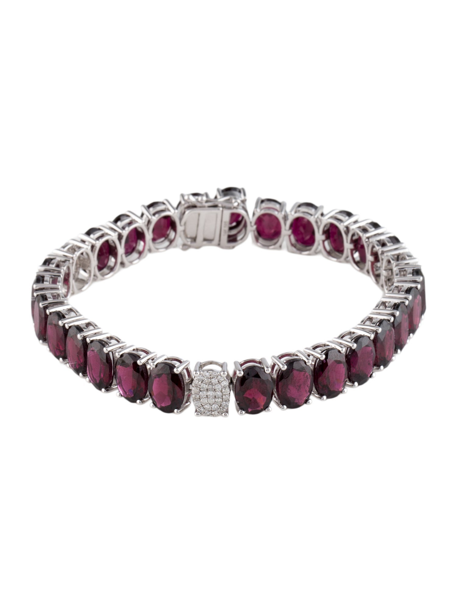 Bracelet 14K 40.21ctw Garnet & Diamond Link