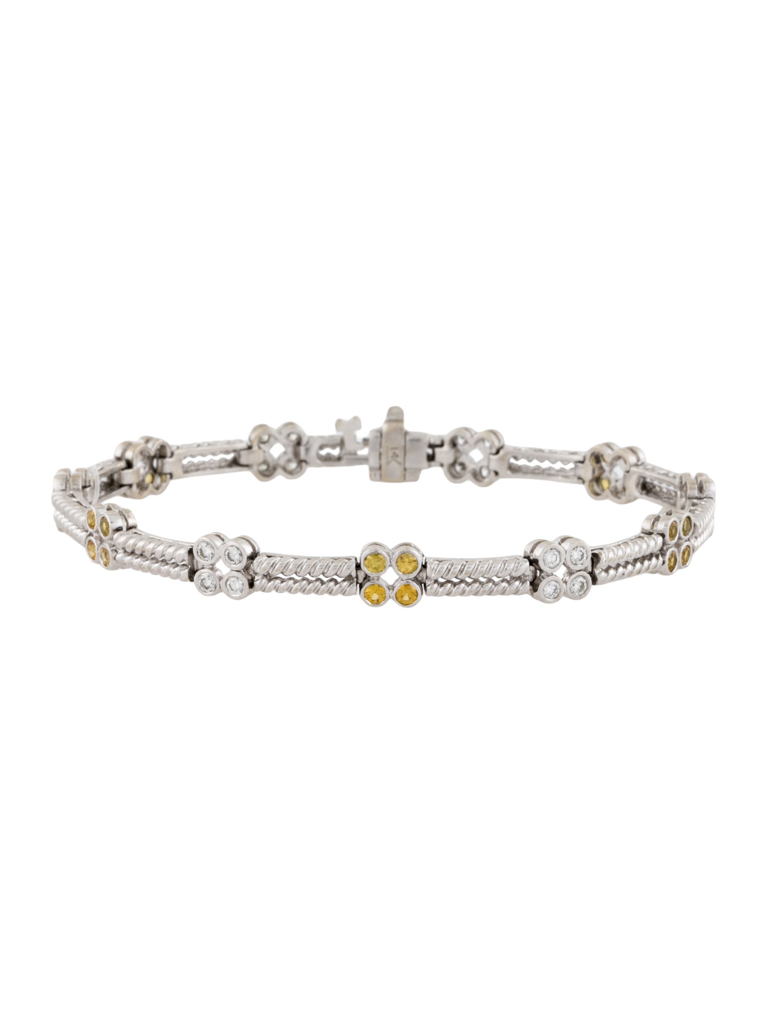 Bracelet 14K Sapphire & Diamond Link