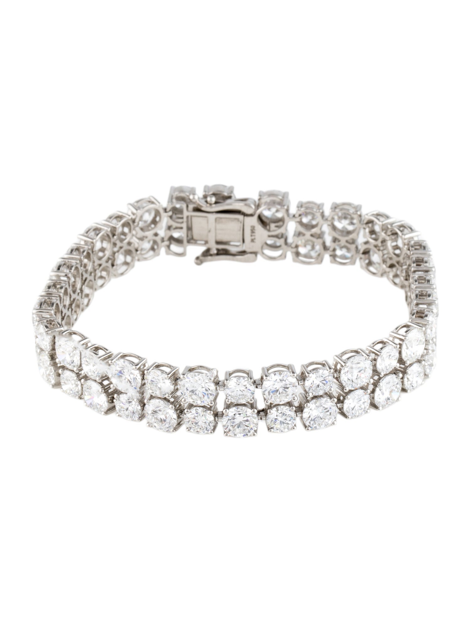 Bracelet Platinum 21.08ctw Lab-Grown Diamond Tennis