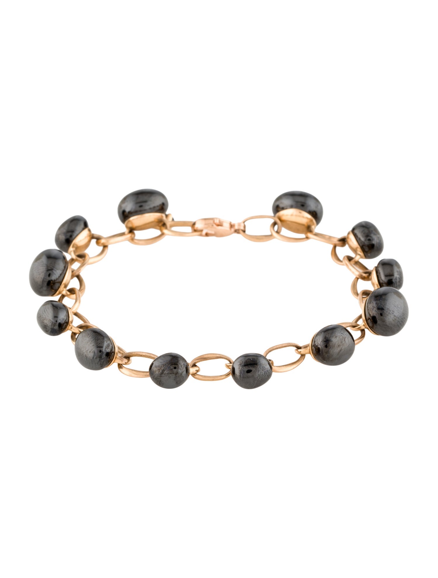 Bracelet 18K Ceramic with Sapphire Accent Link Bracelet