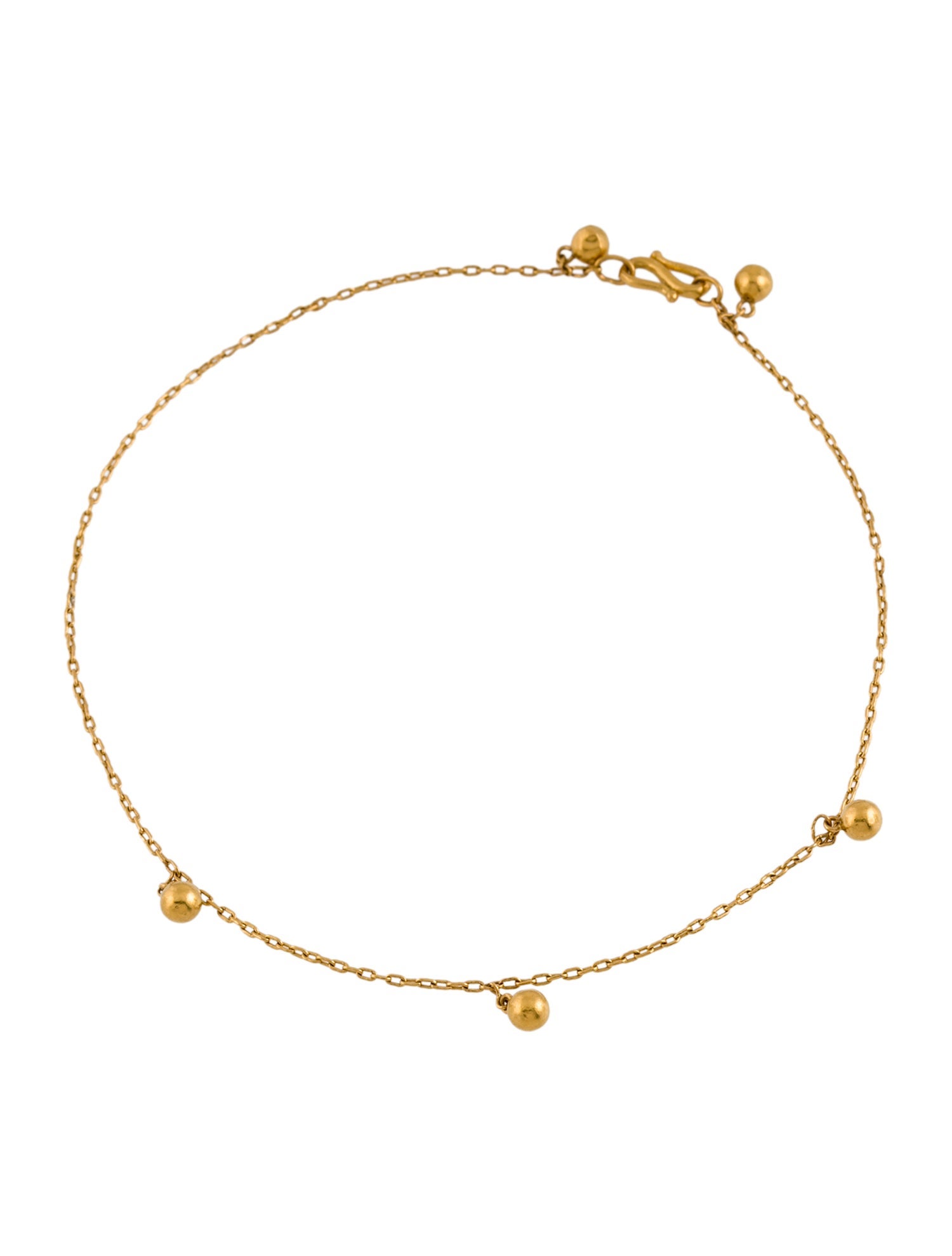 Bracelet Chow Tai Fook 24K Bead Station Anklet