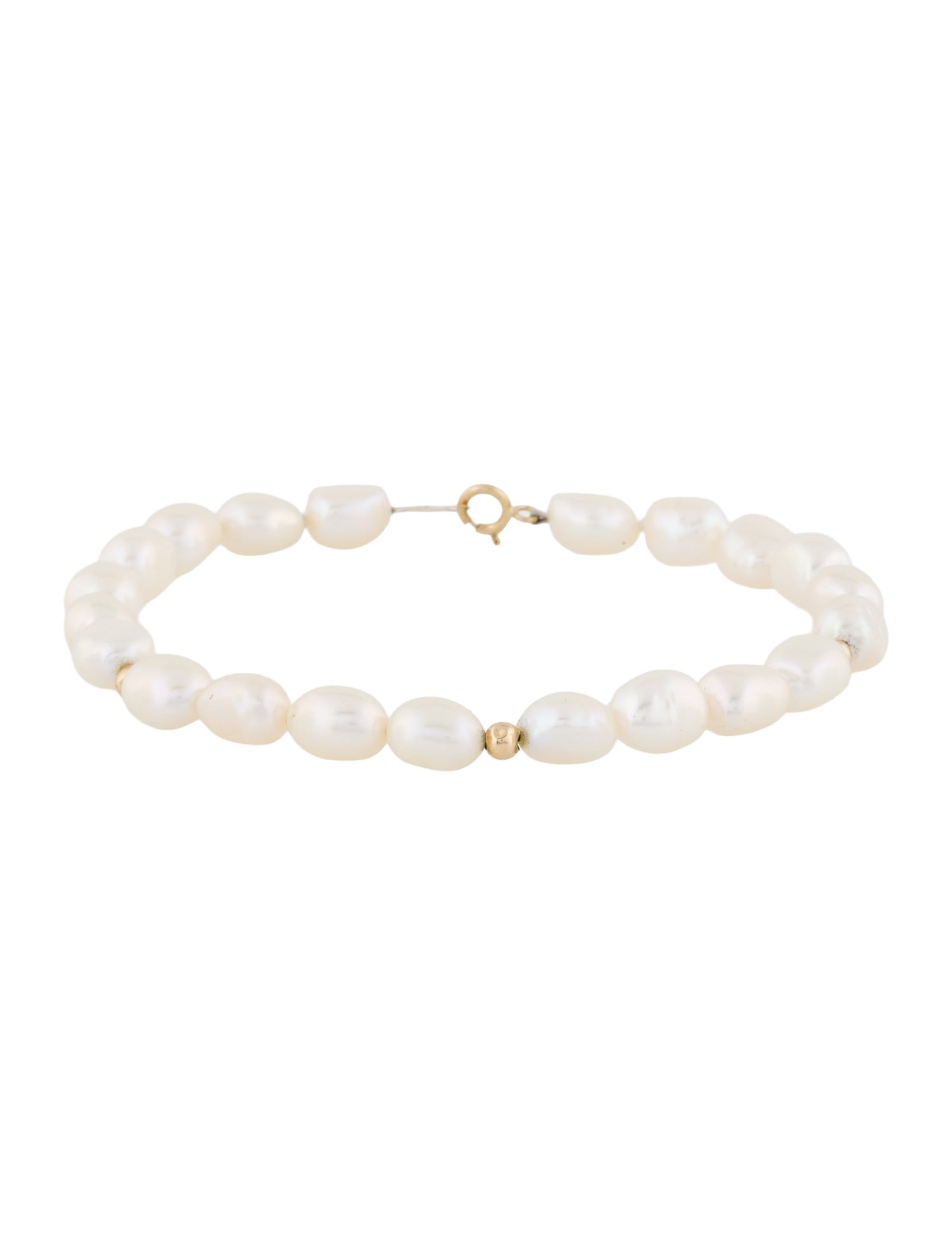 Bracelet 14K Pearl Station Bead