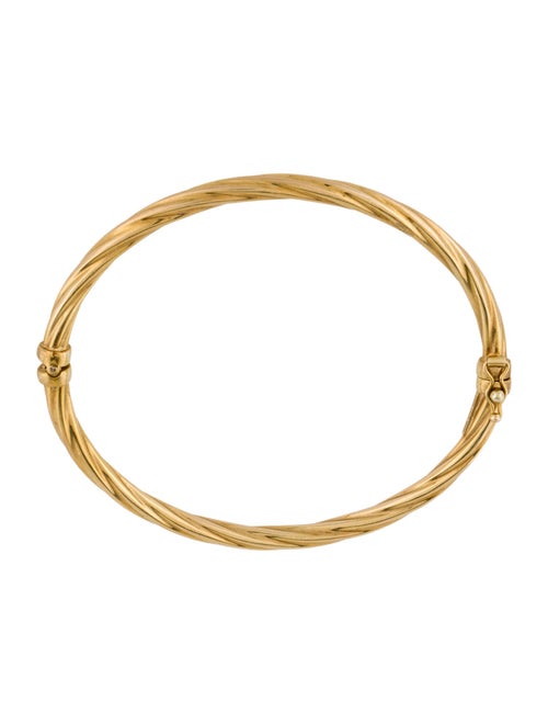 Bracelet 14K Twisted Hinged Bangle Bracelet