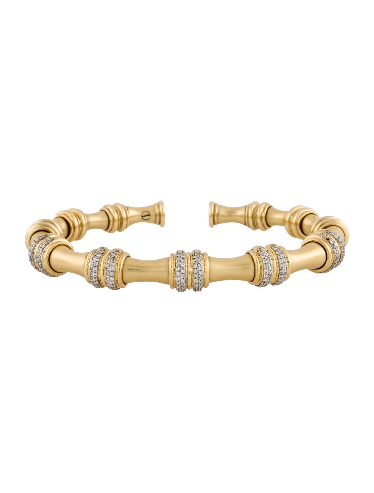 Bracelet 18K Diamond Bamboo Link