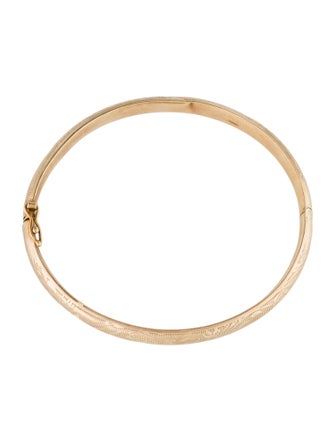 Bracelet 14K Textured Bangle Bracelet
