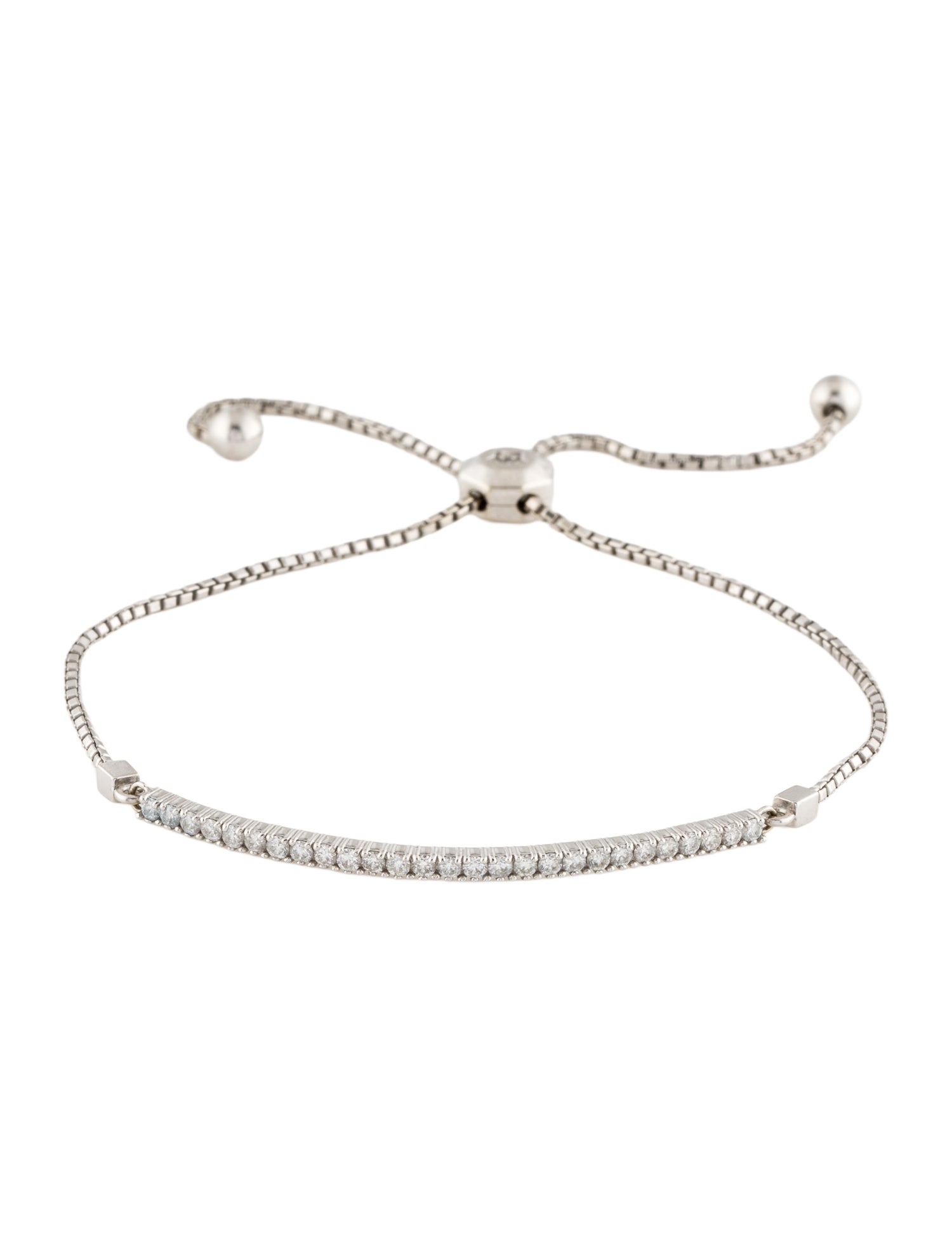Bracelet 14k Diamond Bar Bolo