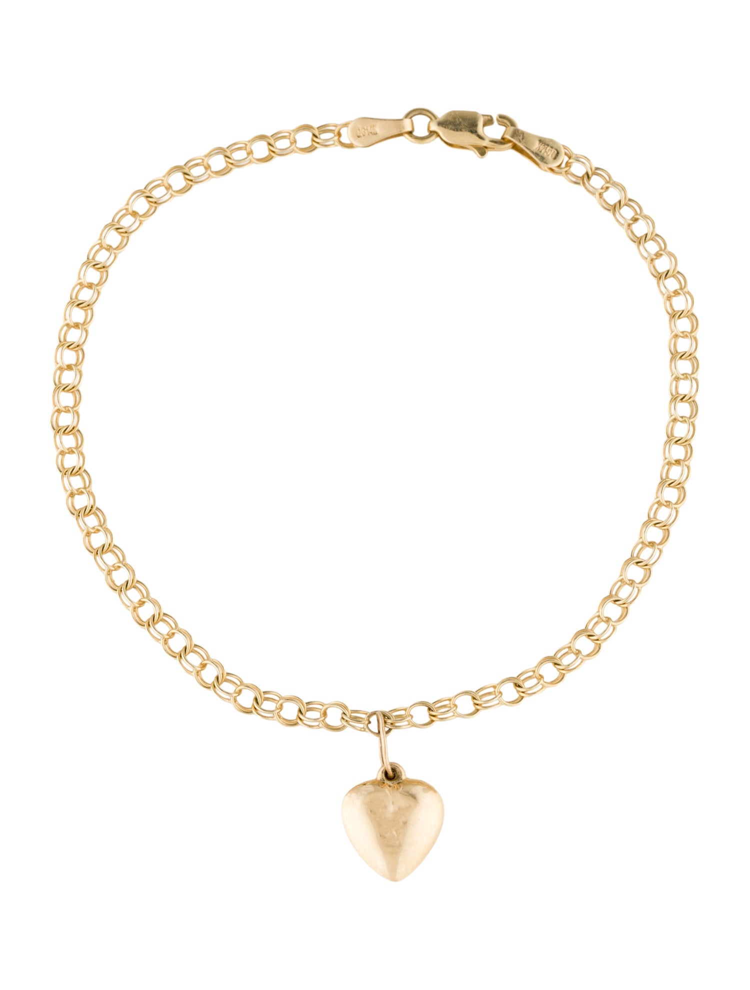 Bracelet 14K Heart Charm