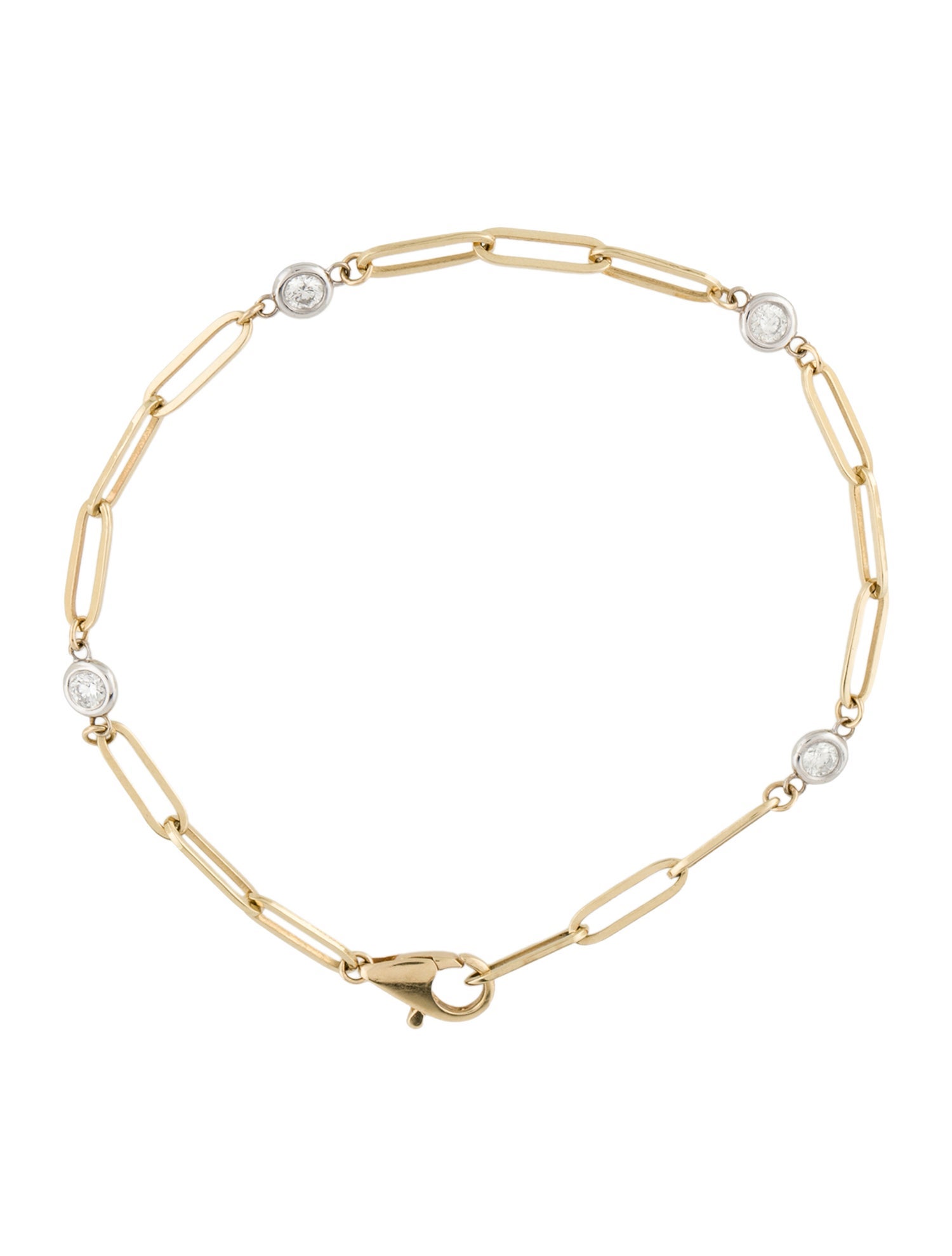 Bracelet 14K Diamond Station Bracelet