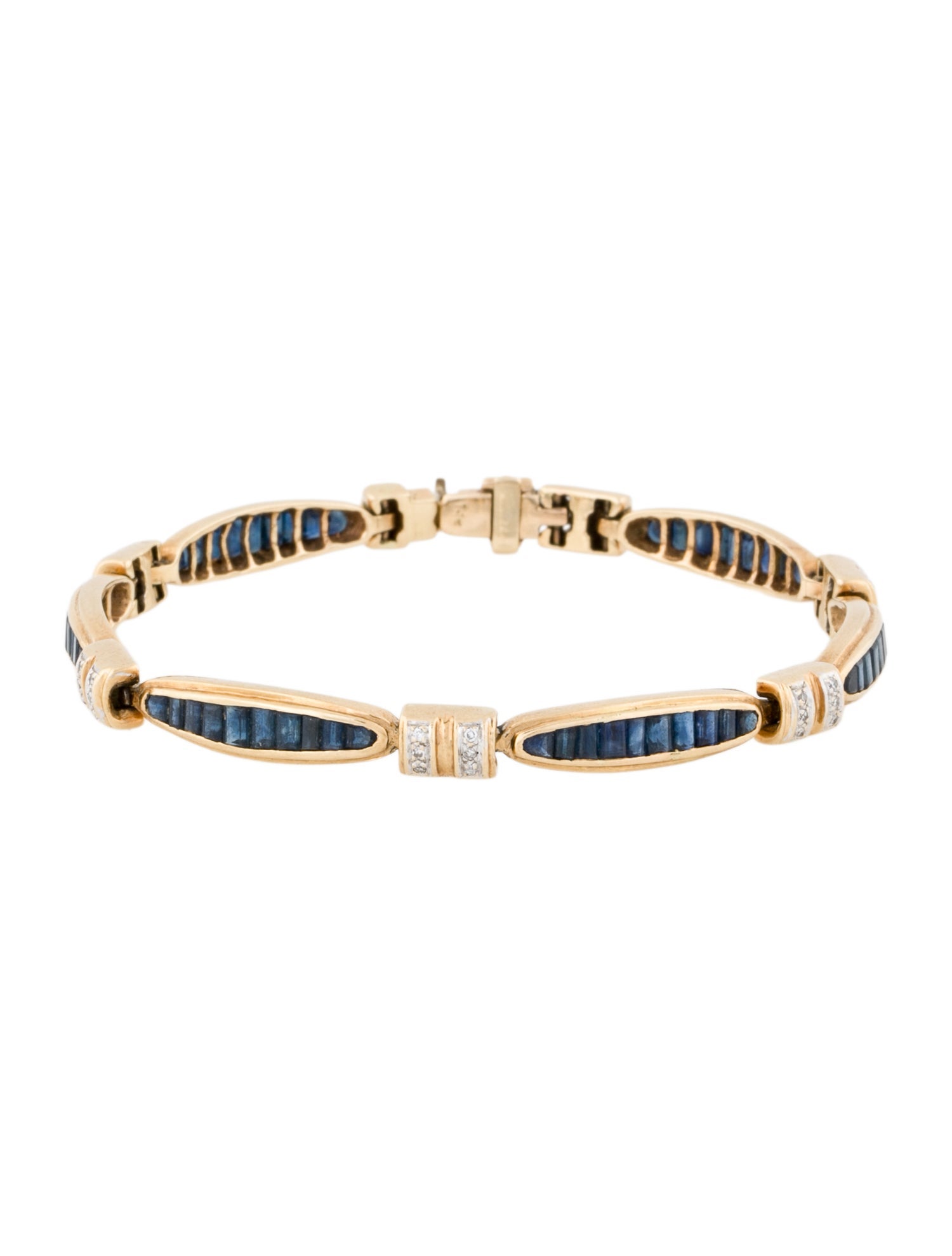 Bracelet 14K Sapphire & Diamond Line
