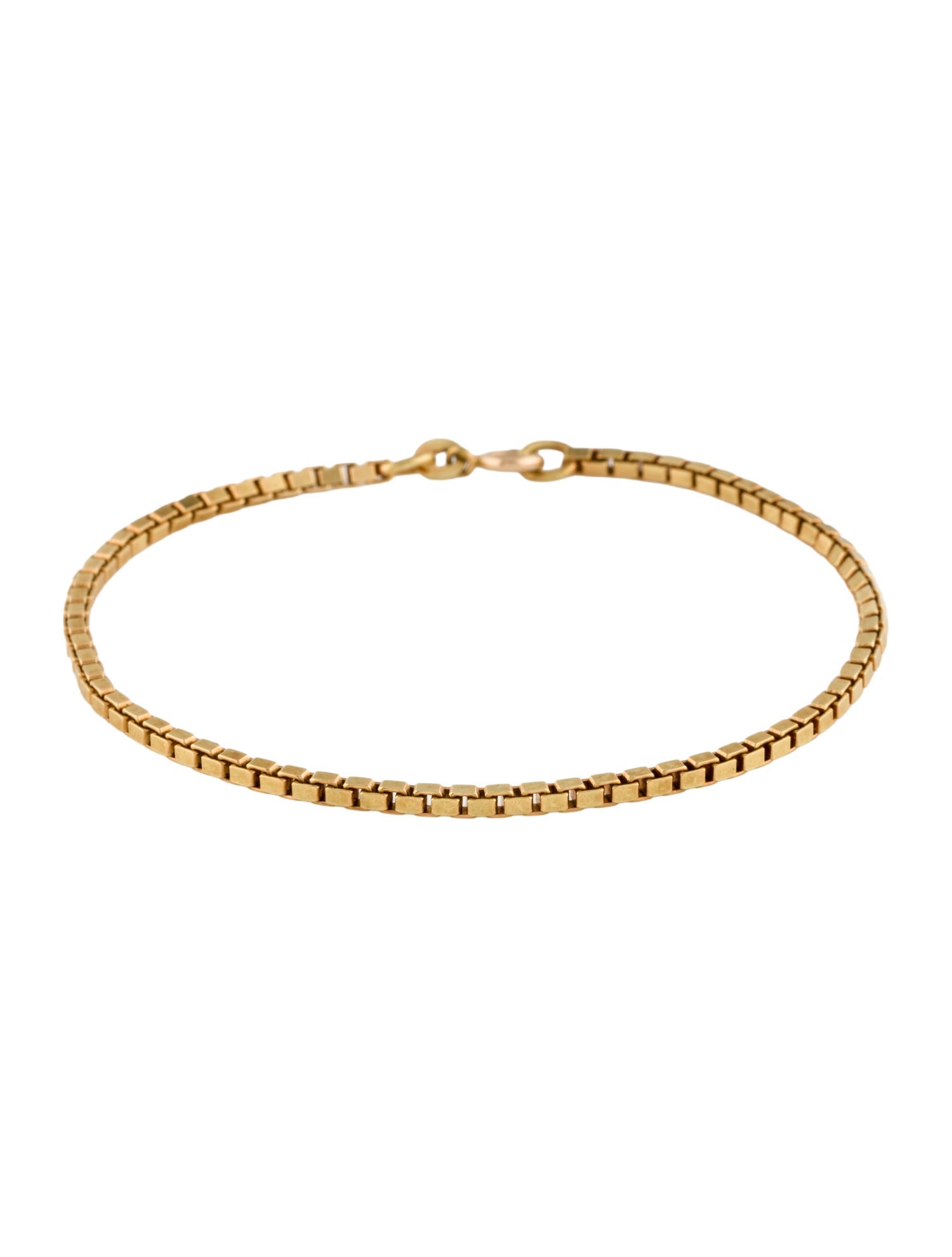Bracelet 14K Box Chain Link Bracelet