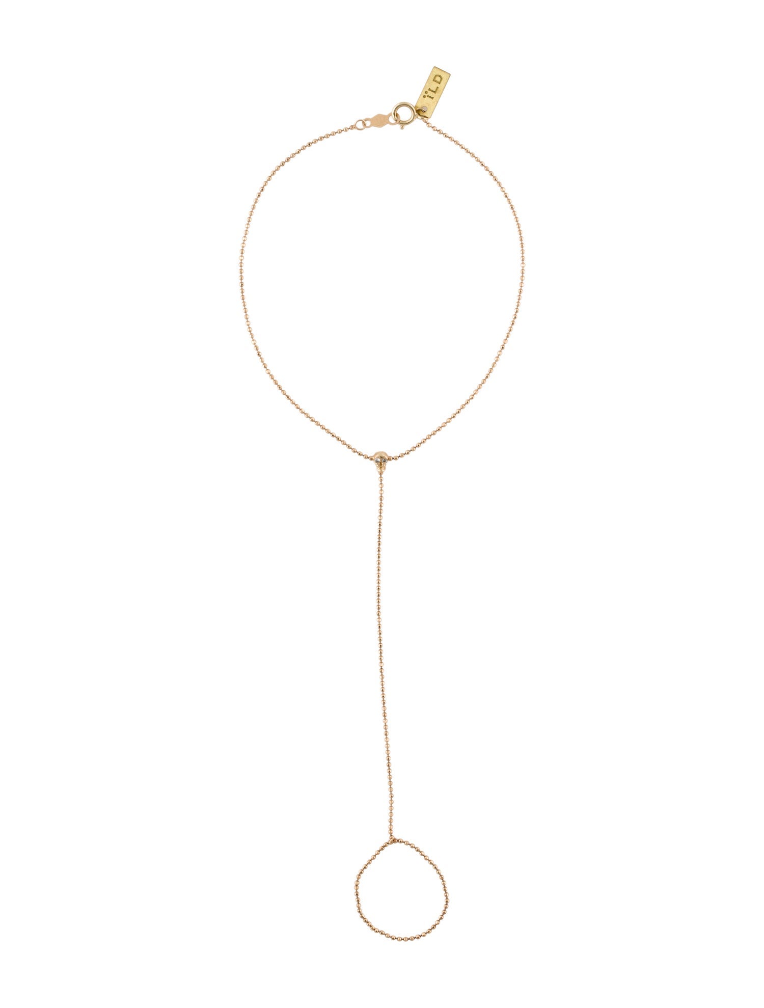 Bracelet Iwona Ludyga 14K Diamond Skull Hand Chain