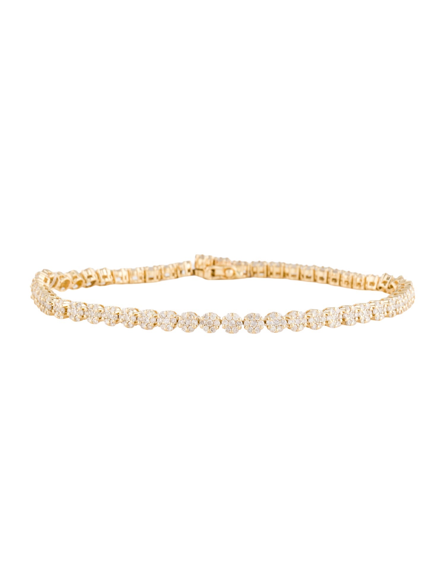 Bracelet 14K 1.67ctw Diamond Floral Link