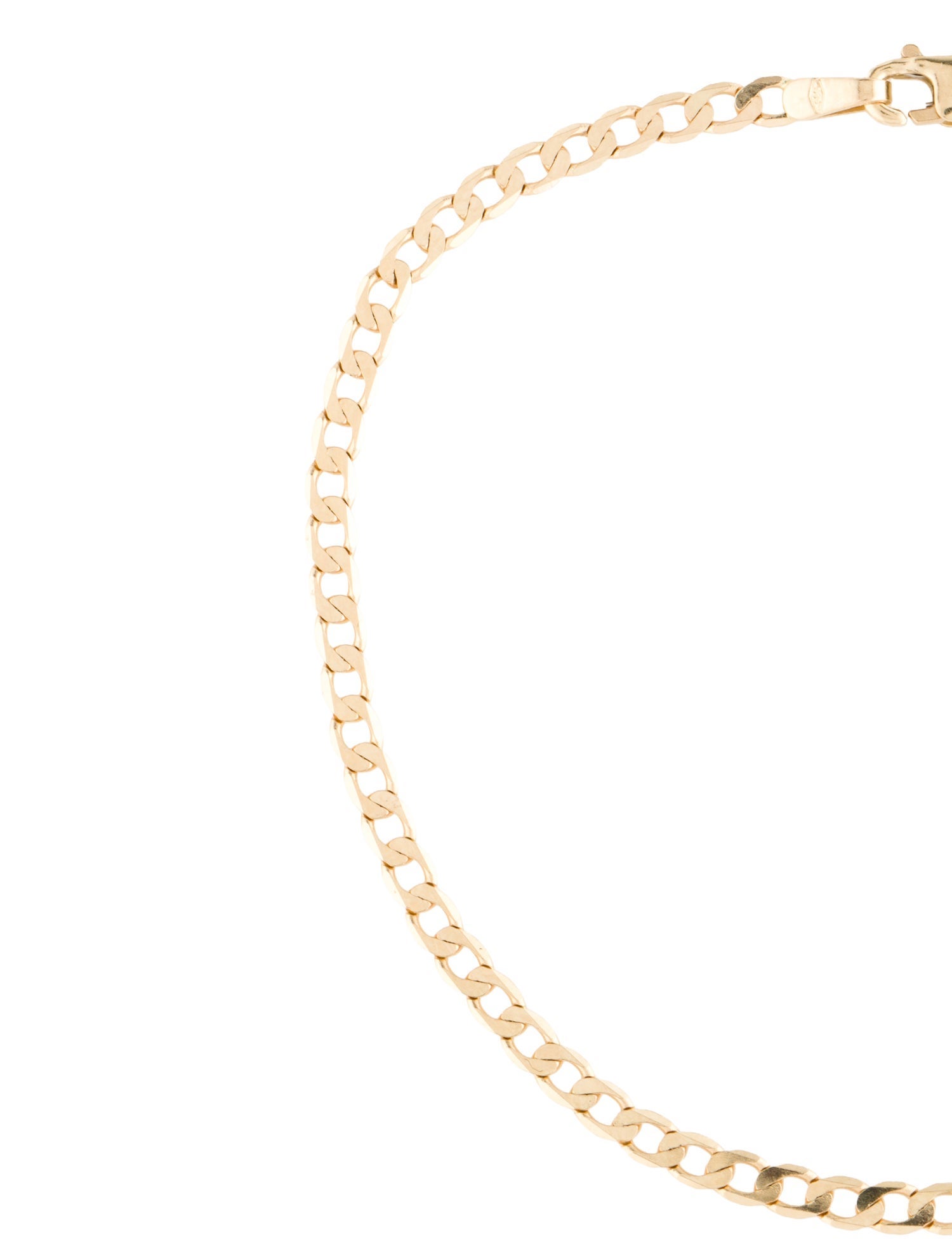 Bracelet 14K Flat Curb Link Chain Bracelet