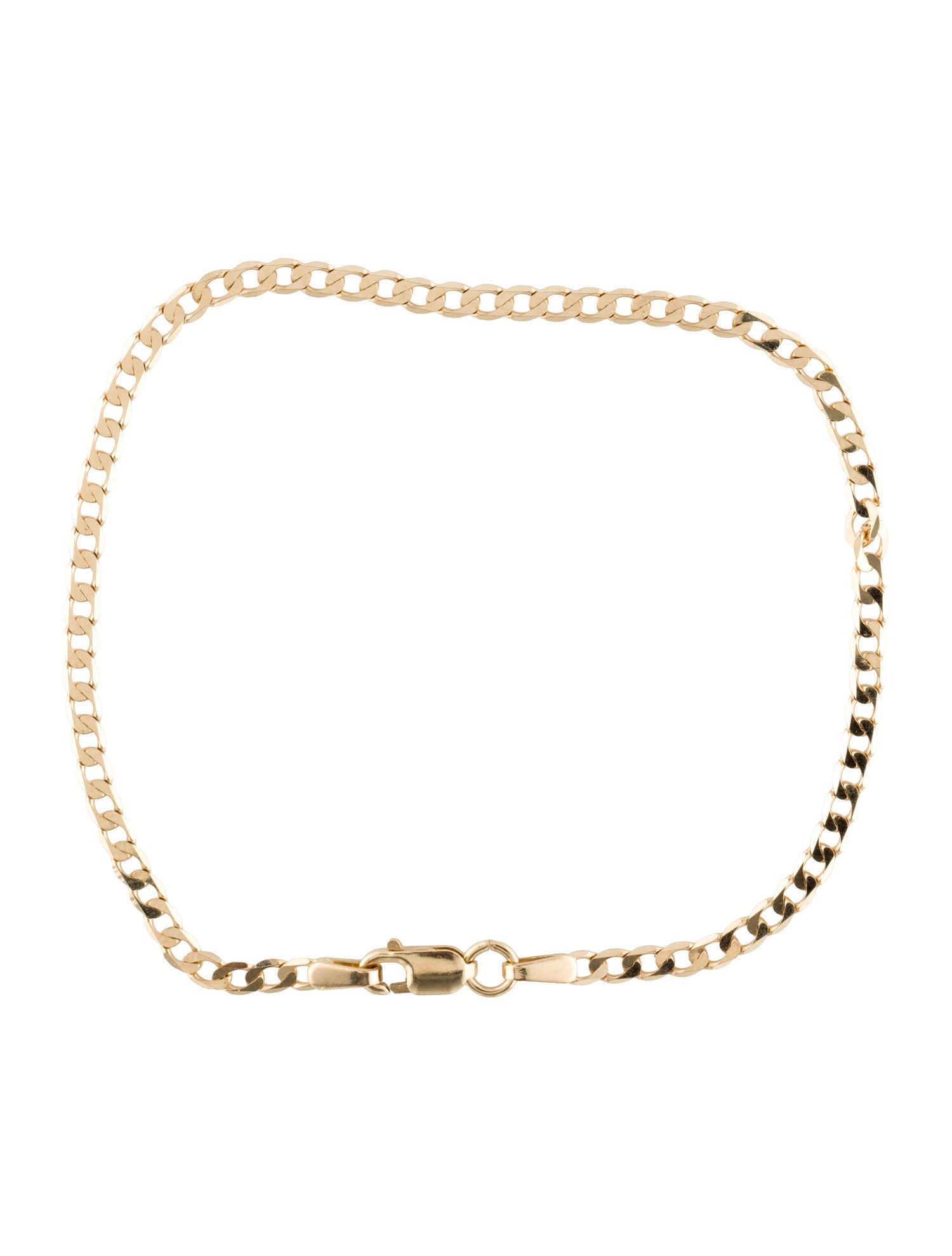 Bracelet 14K Flat Curb Link Chain Bracelet