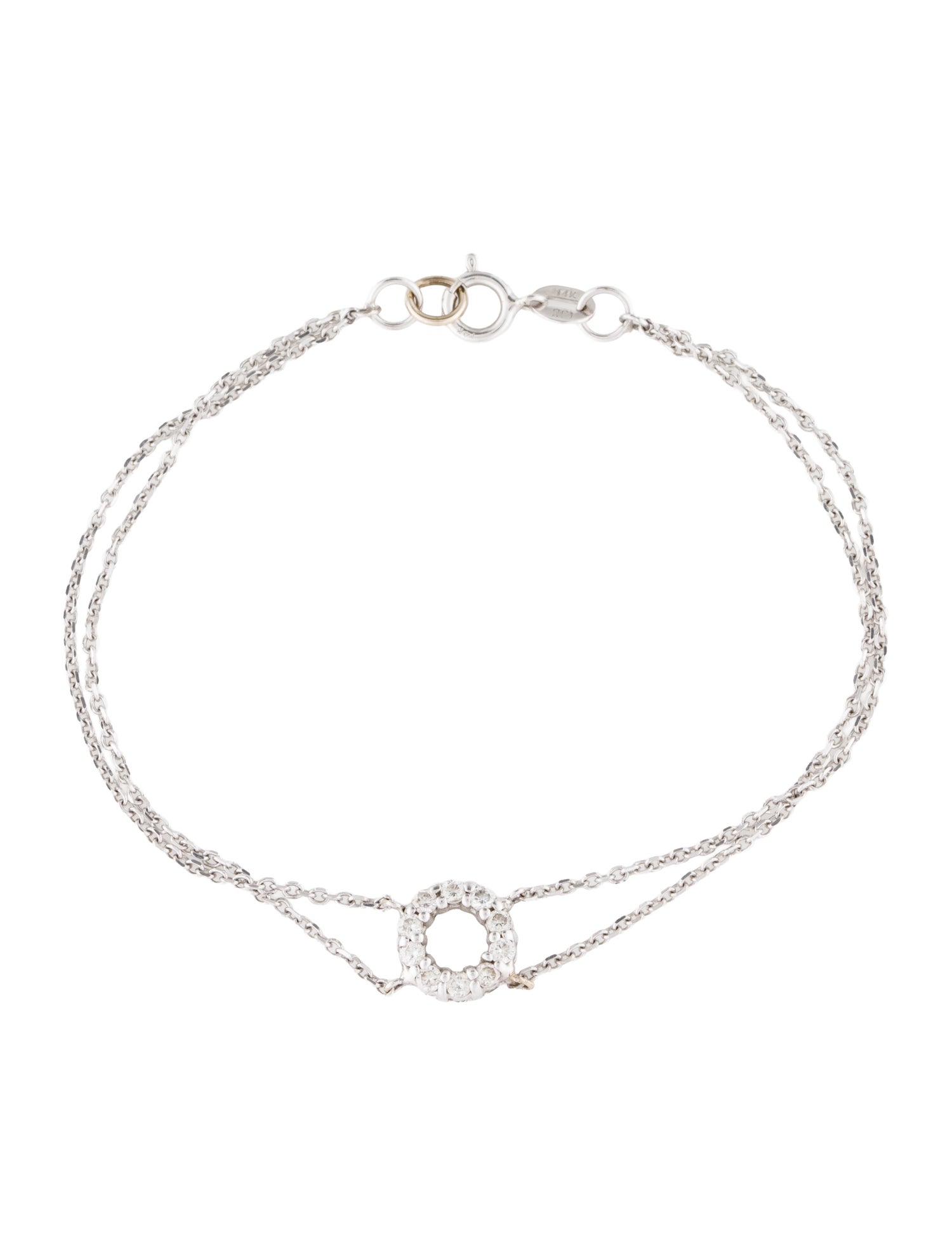 Bracelet 14K Diamond Circle Link