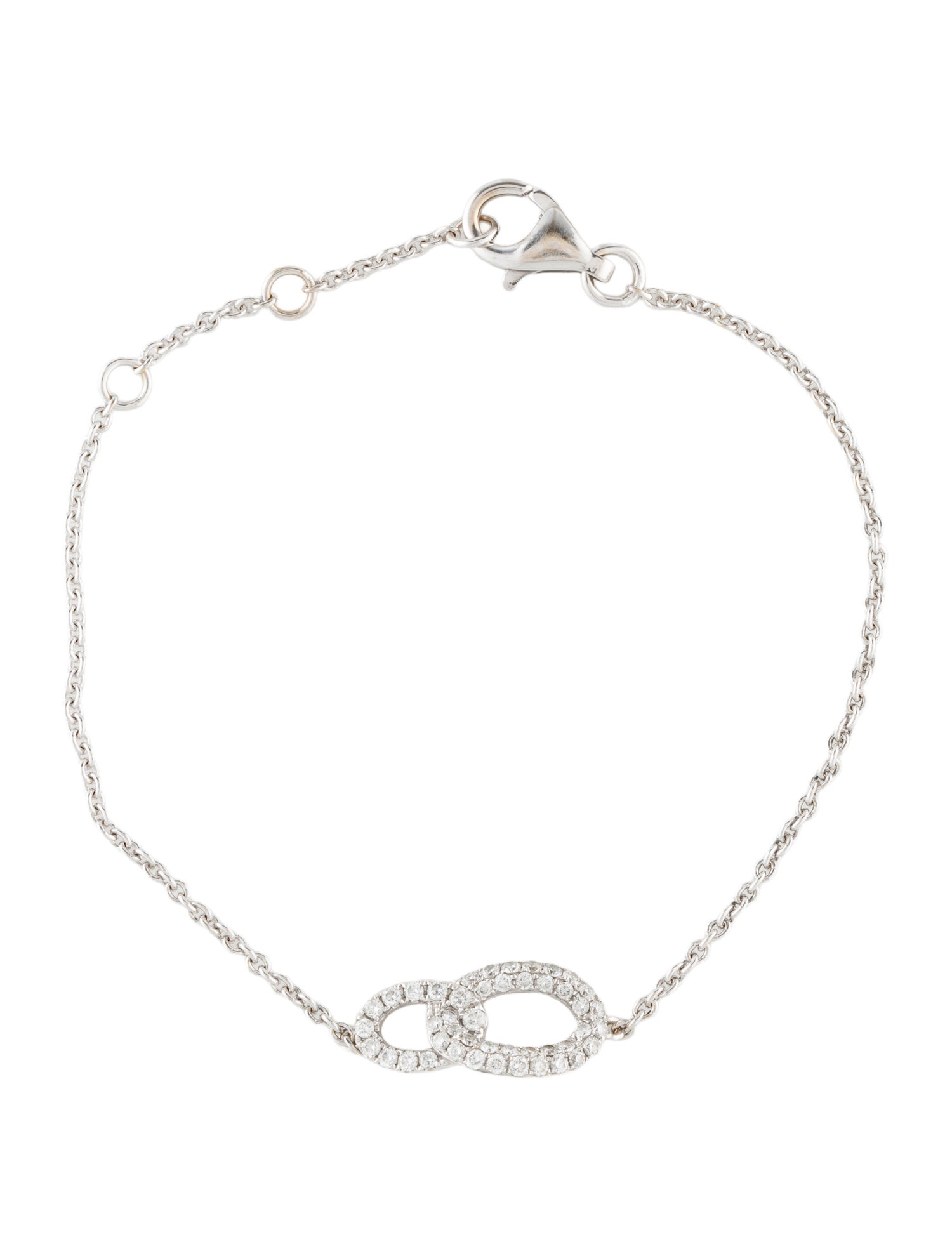 Bracelet 14K Diamond Interlocking Link