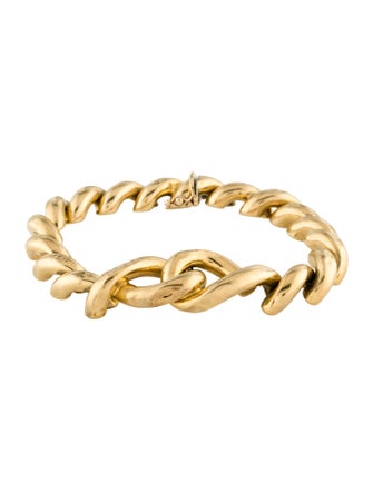 Bracelet 18K Interlocking Loop Link Bracelet