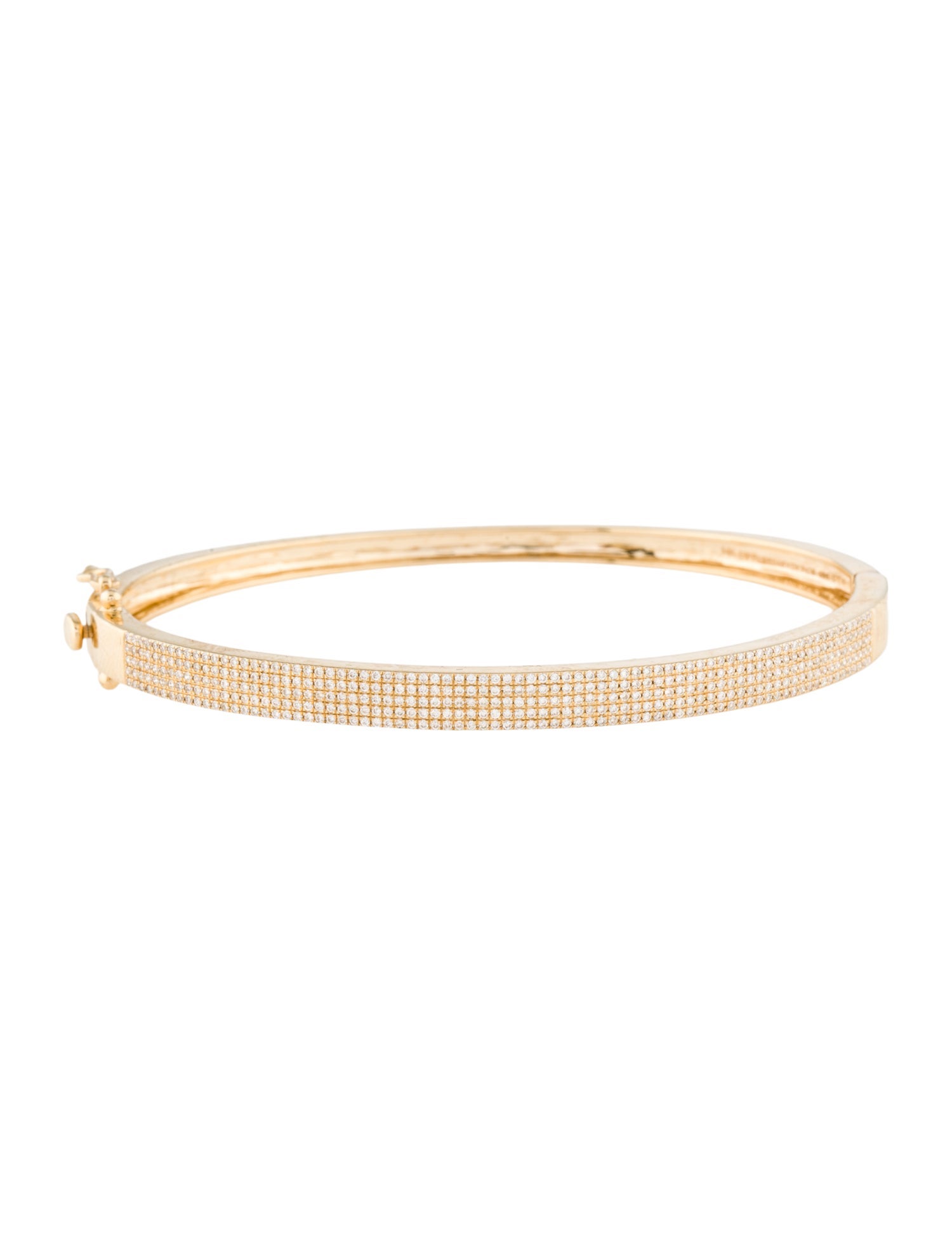 Bracelet 14K Diamond Hinged Bangle Bracelet